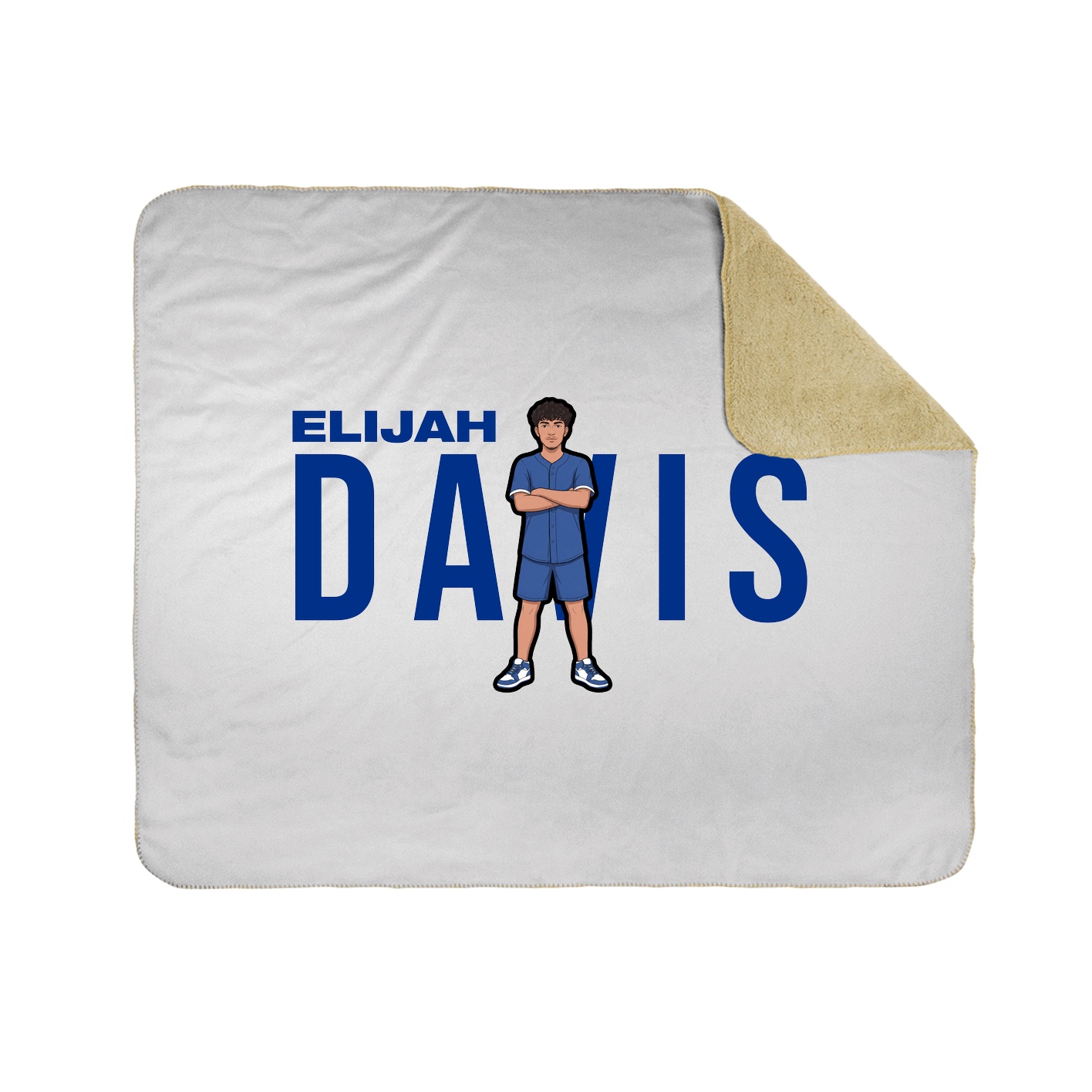 Throw Blanket — Player Name in White