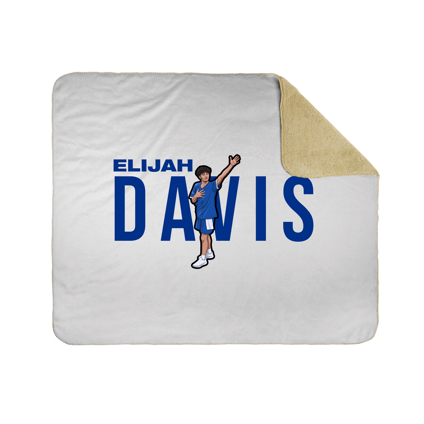 Throw Blanket — Player Name in White