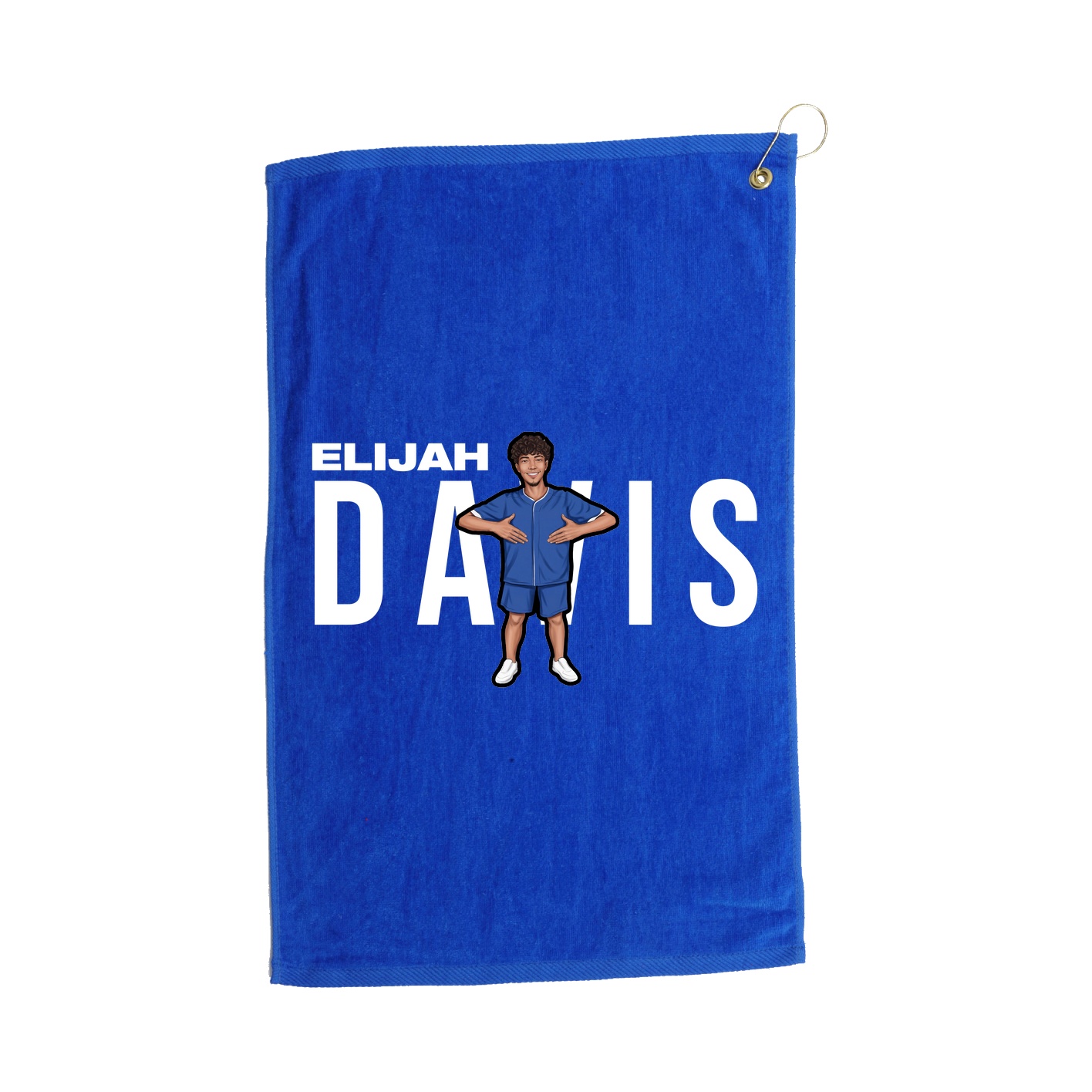Golf Towel — Player Name in Royal