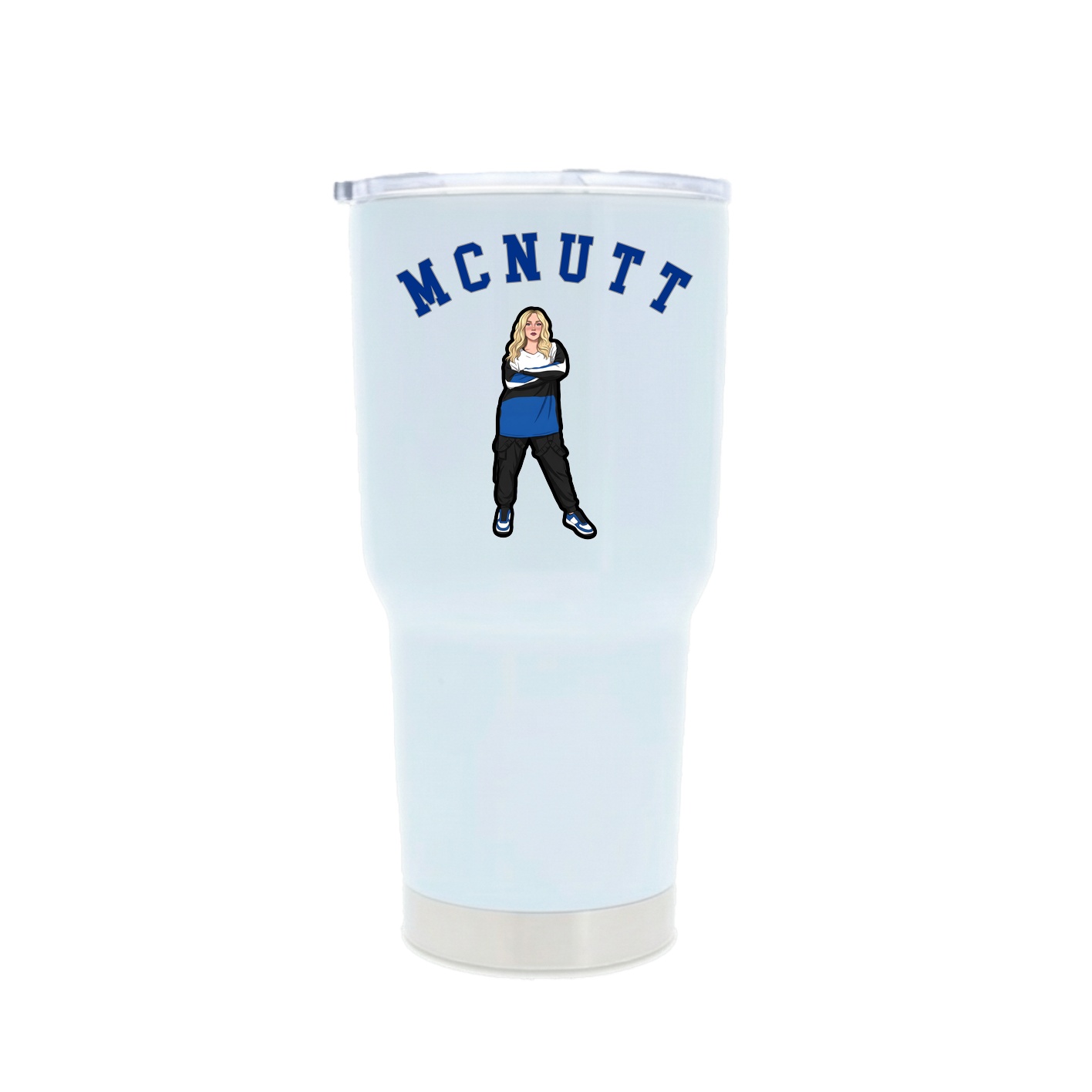 30oz Stainless Steel Tumbler — Shirsey Arch in White