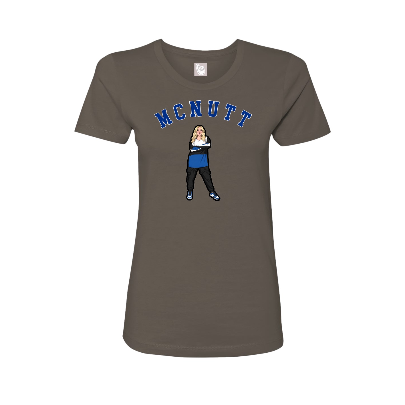 Fitted Women's Tee — Shirsey Arch in Grey
