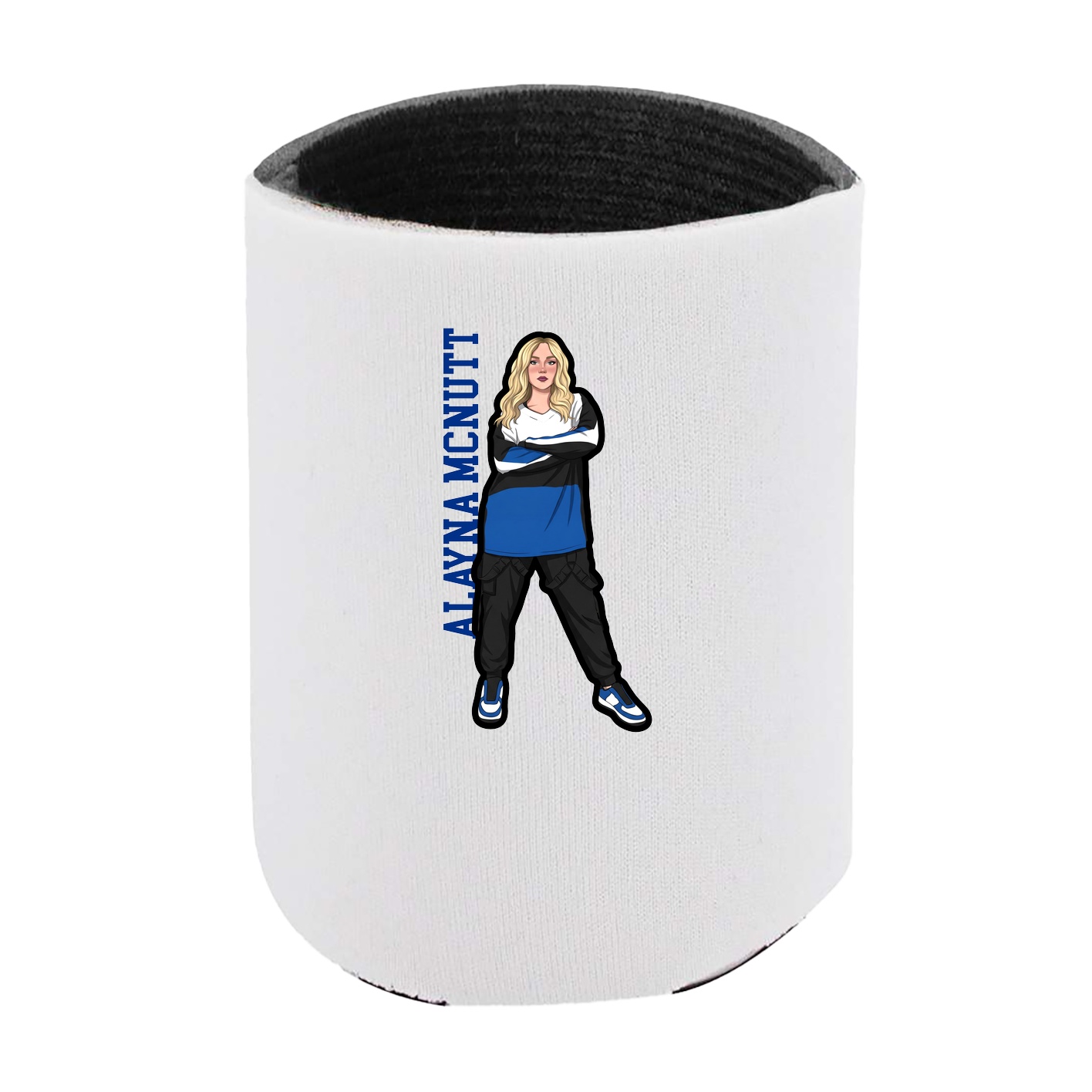 Can Holder — Name Vertical in White
