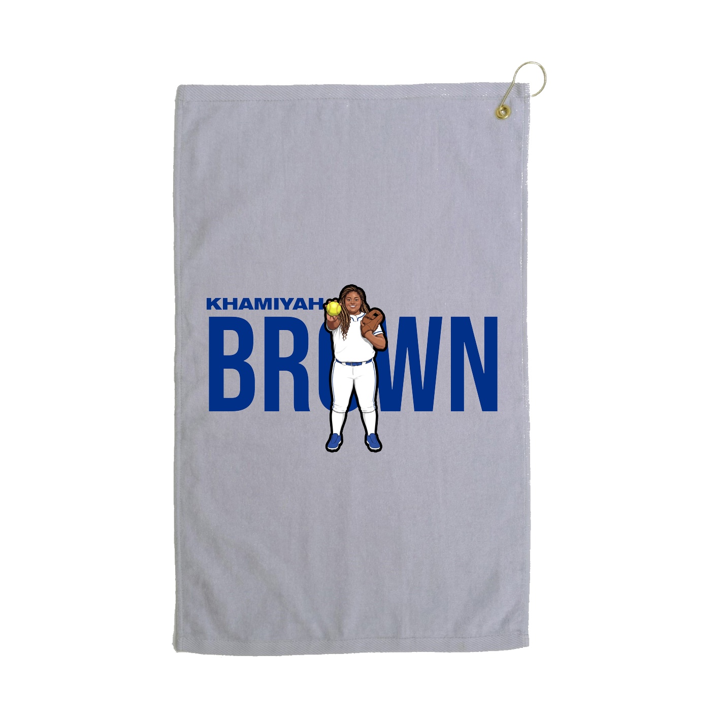 Golf Towel — Player Name in Grey