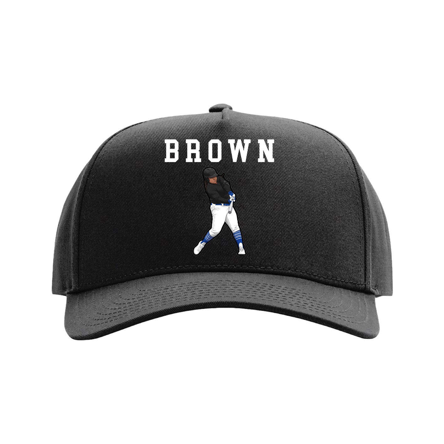 Full Fabric Five-Panel Champ Cap — Shirsey in Black