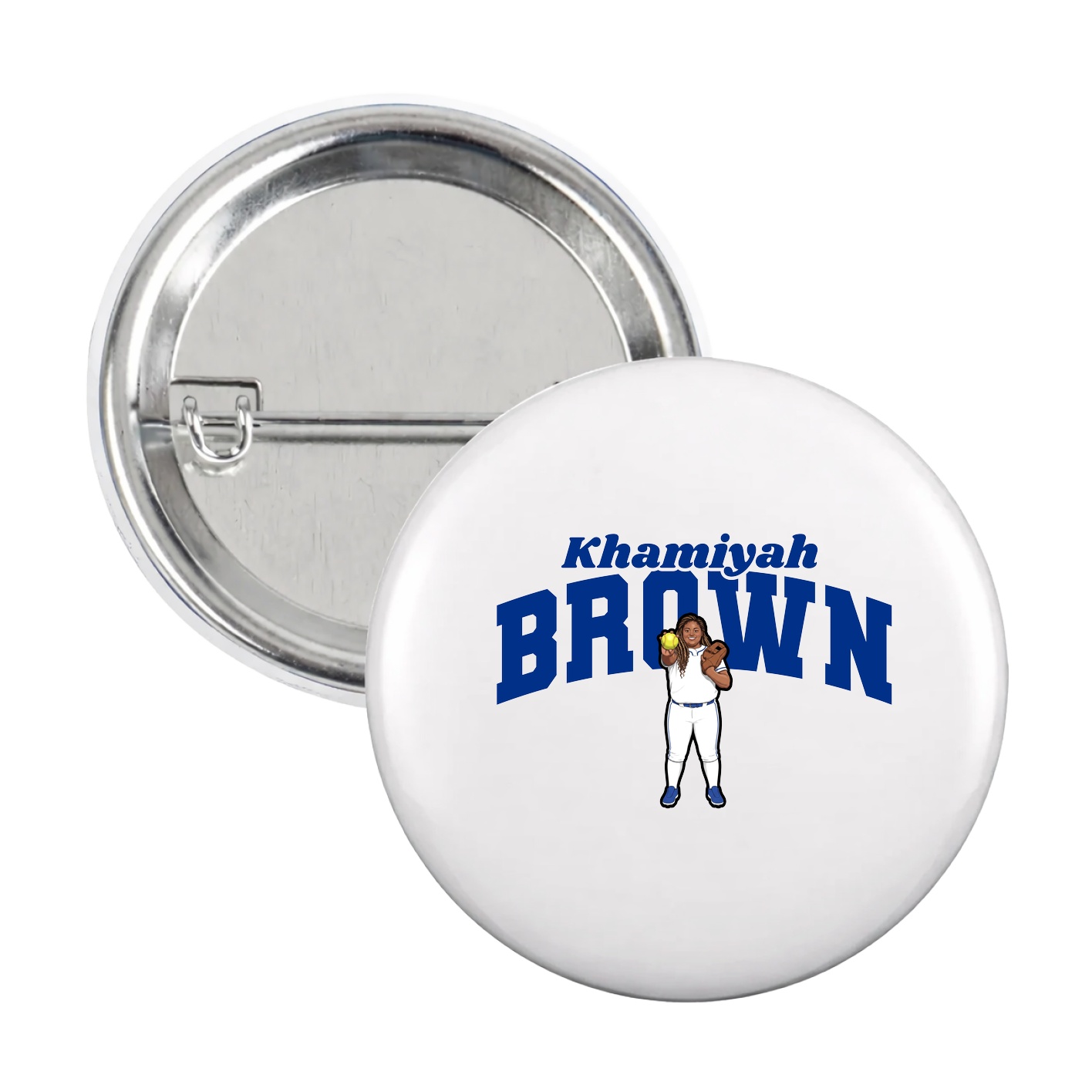 Game Day Button — Signature Arch in White