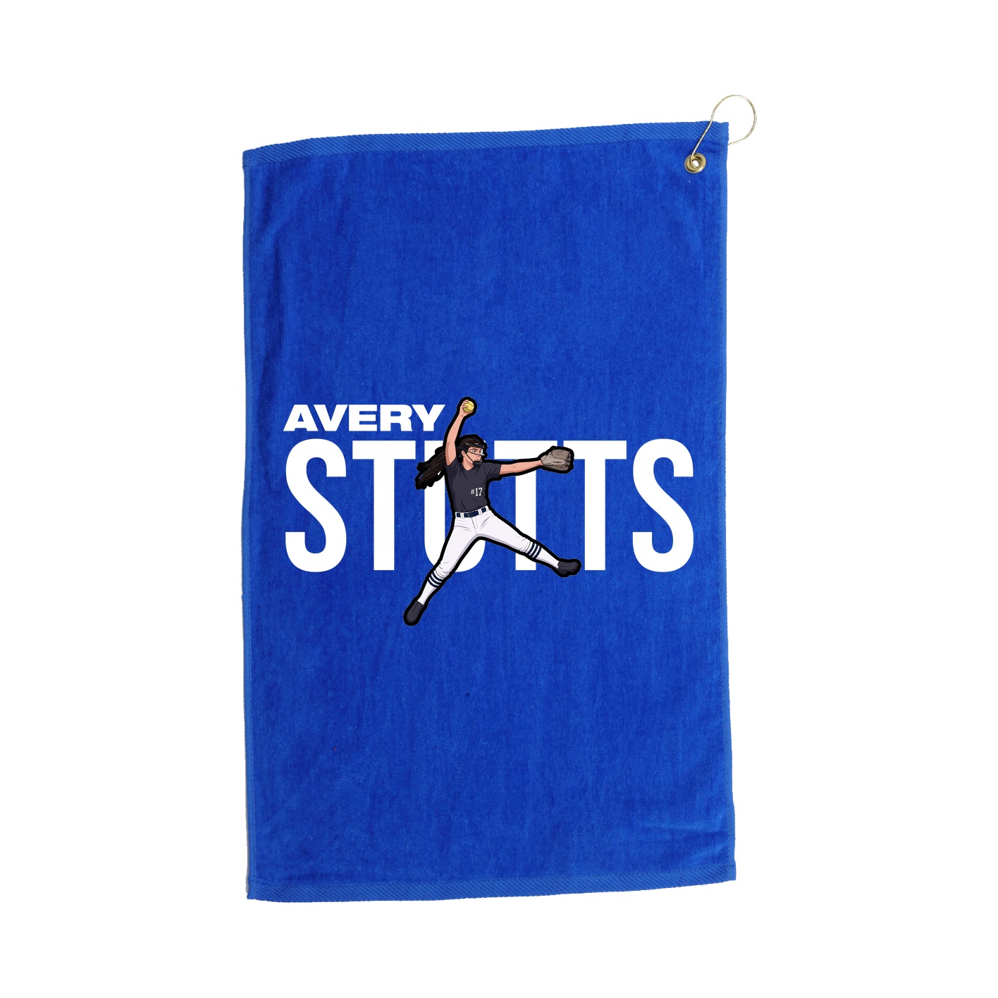 Golf Towel — Player Name in Royal