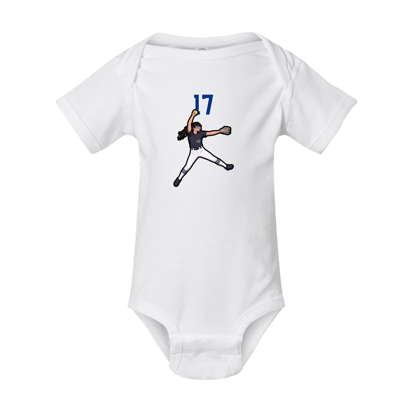 Baby Onesie — Number Top in White