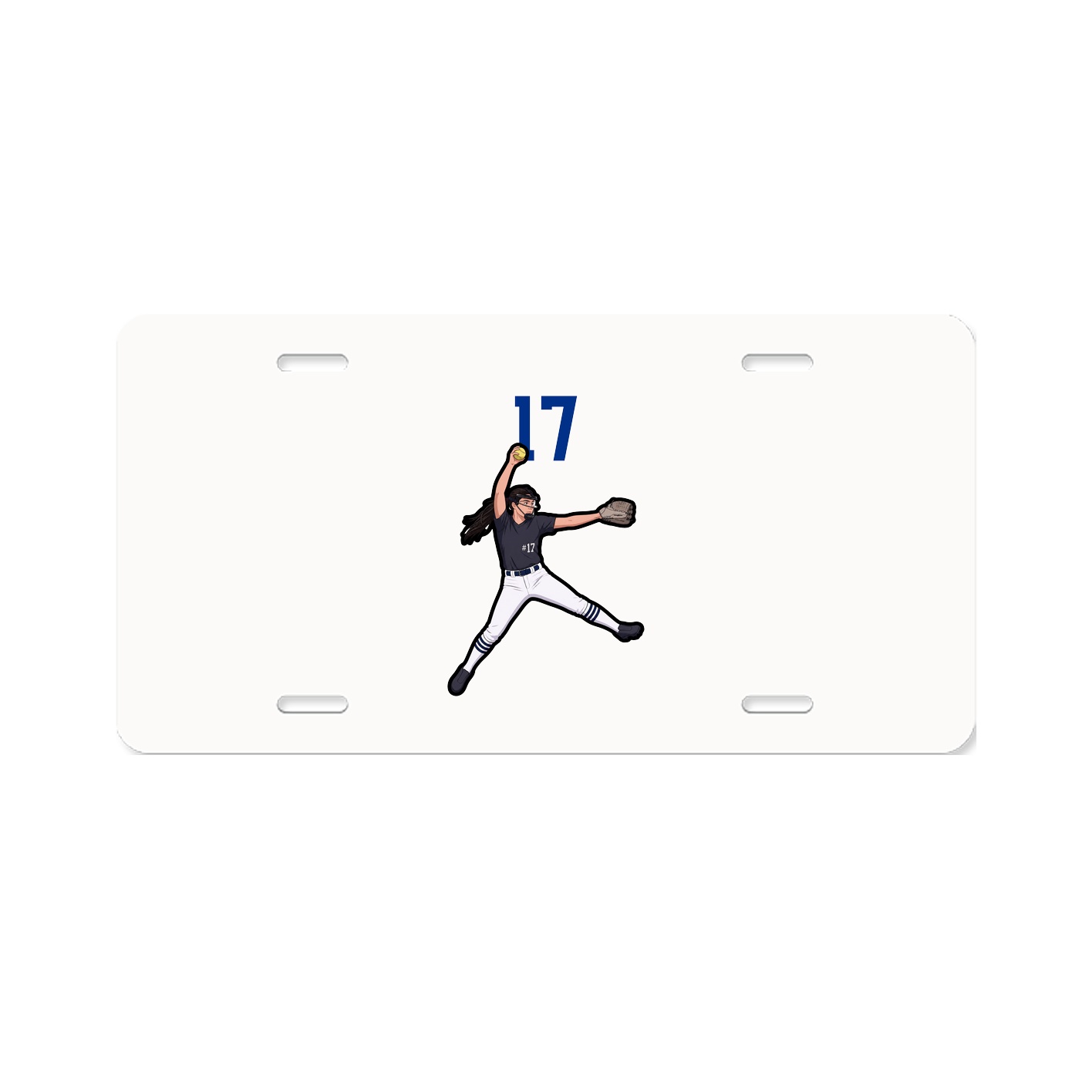 License Plate — Number Top in Classic