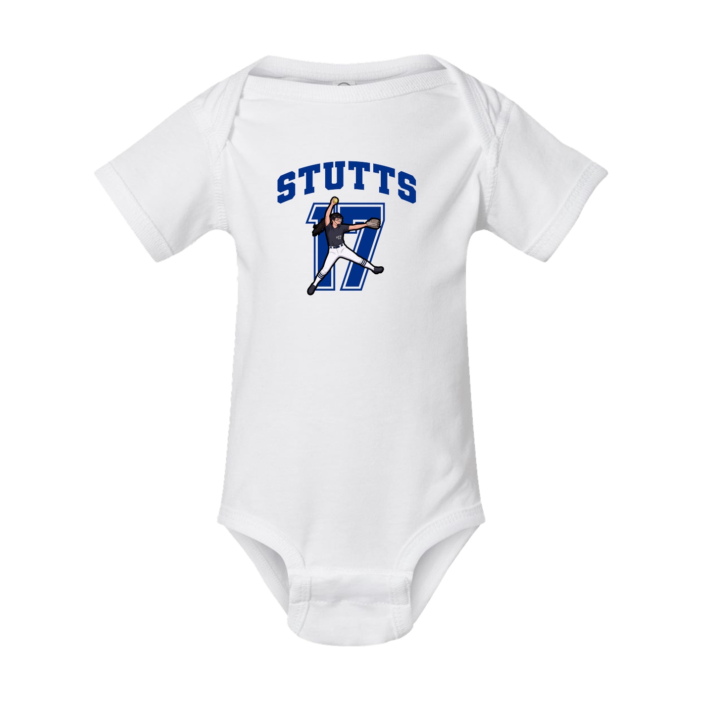 Baby Onesie — Number in White