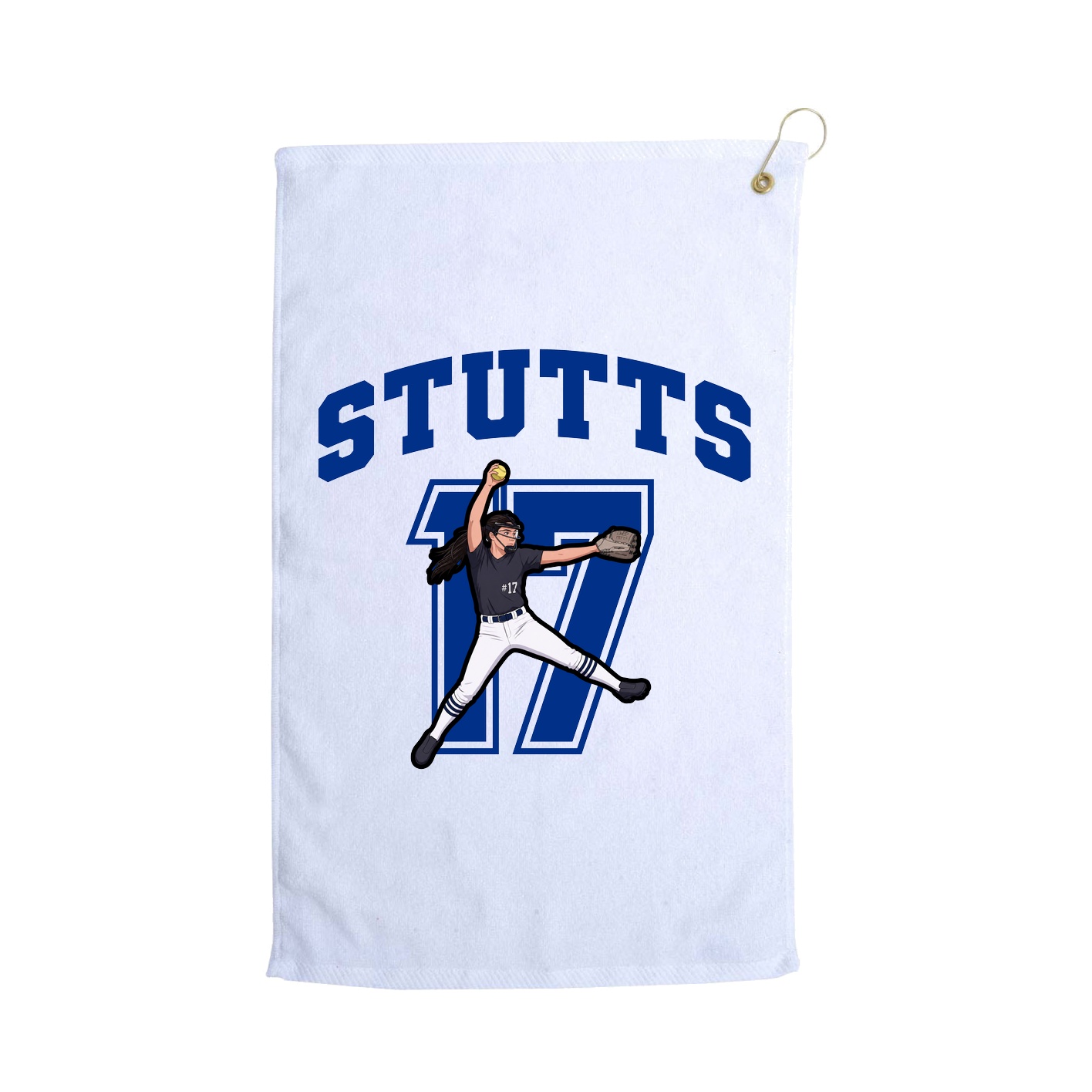 Golf Towel — Number in White