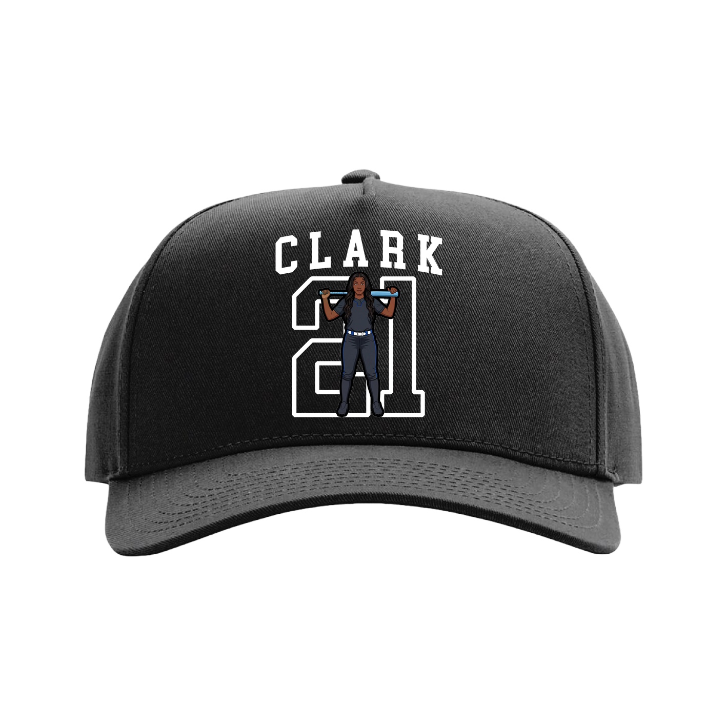 Full Fabric Five-Panel Champ Cap — Shirsey in Black