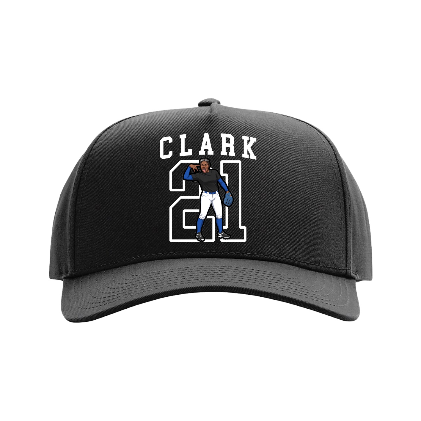 Full Fabric Five-Panel Champ Cap — Shirsey in Black