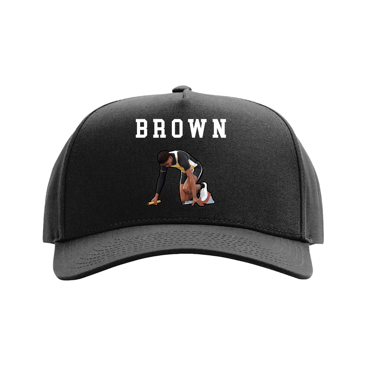 Full Fabric Five-Panel Champ Cap — Shirsey in Black