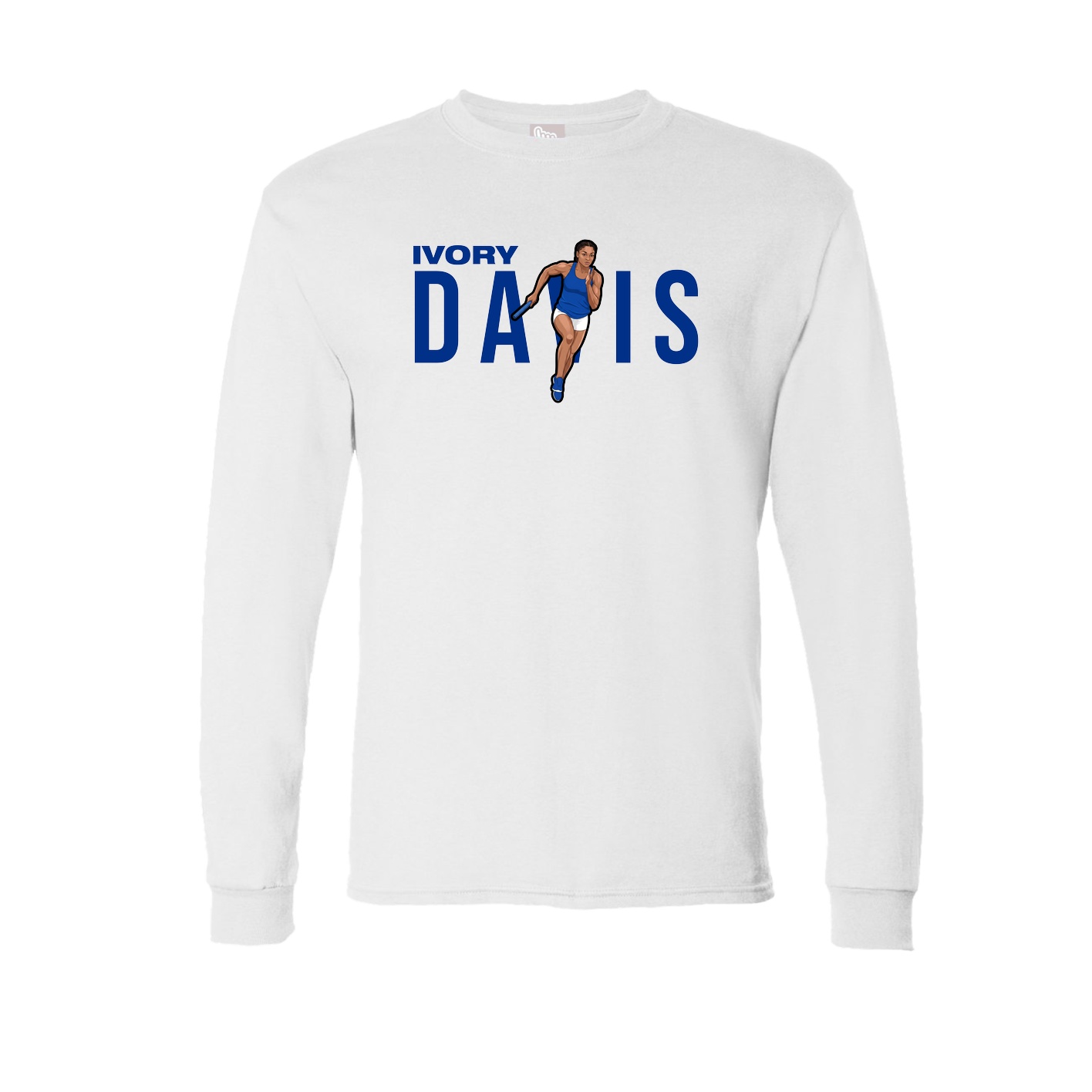 Long Sleeve Tee — Player Name in White
