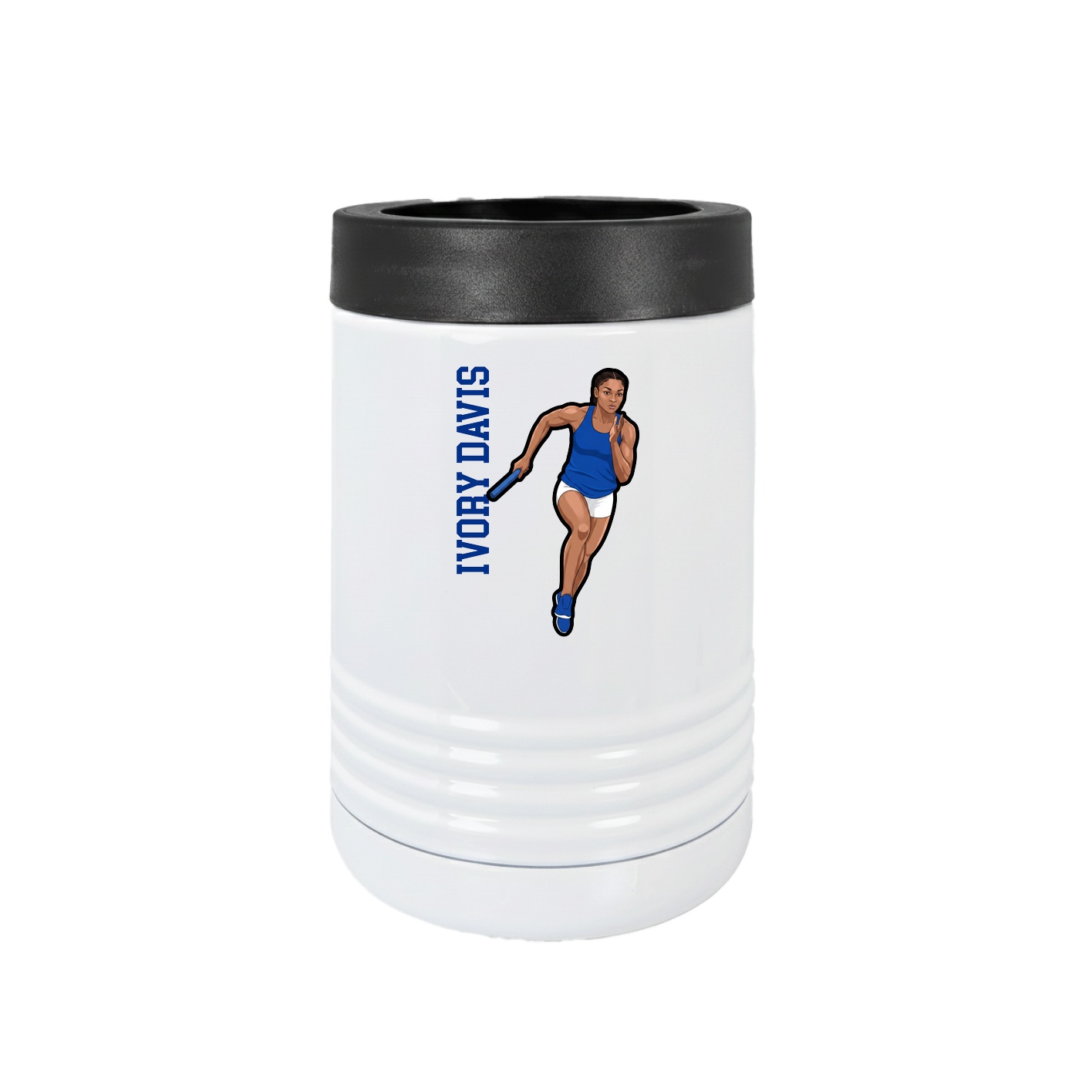 Beverage Holder — Name Vertical in White