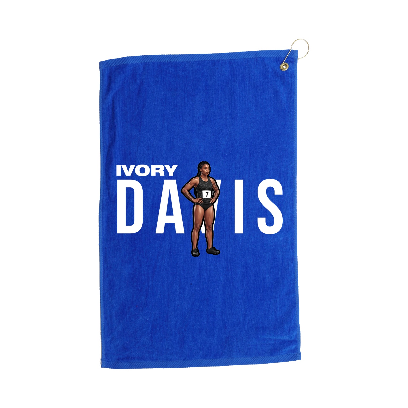 Golf Towel — Player Name in Royal