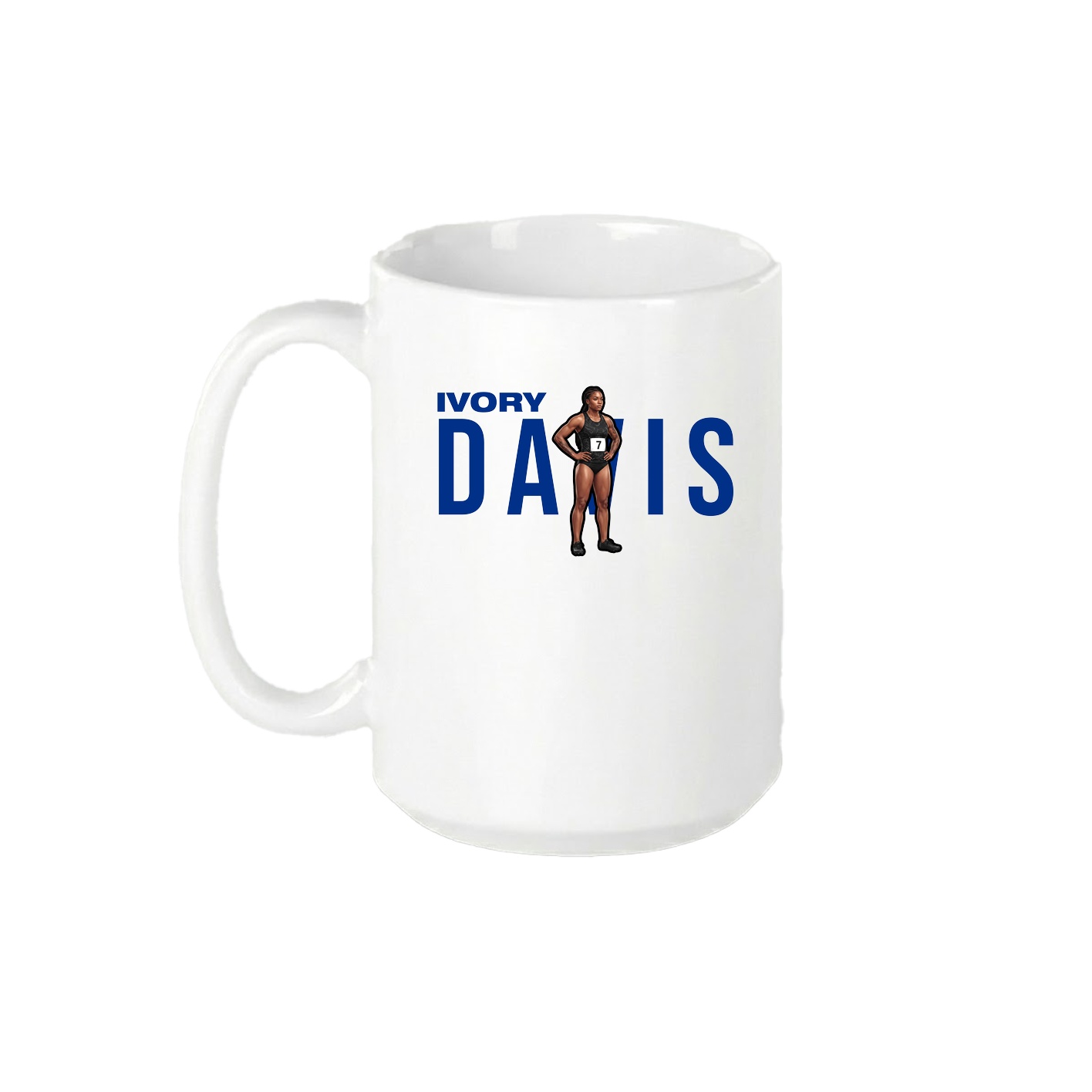 15oz Coffee Mug — Player Name in White
