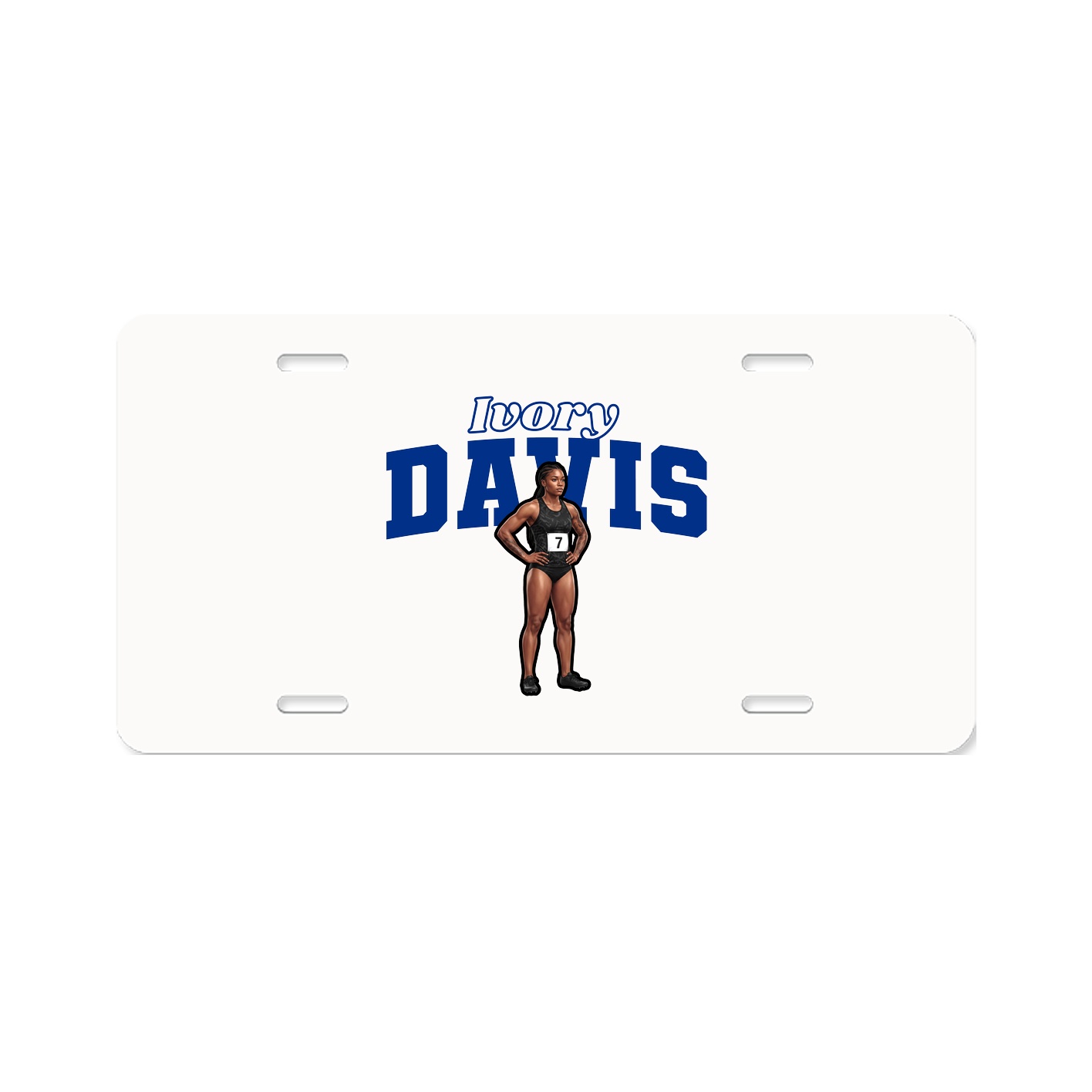 License Plate — Name Arch in Classic