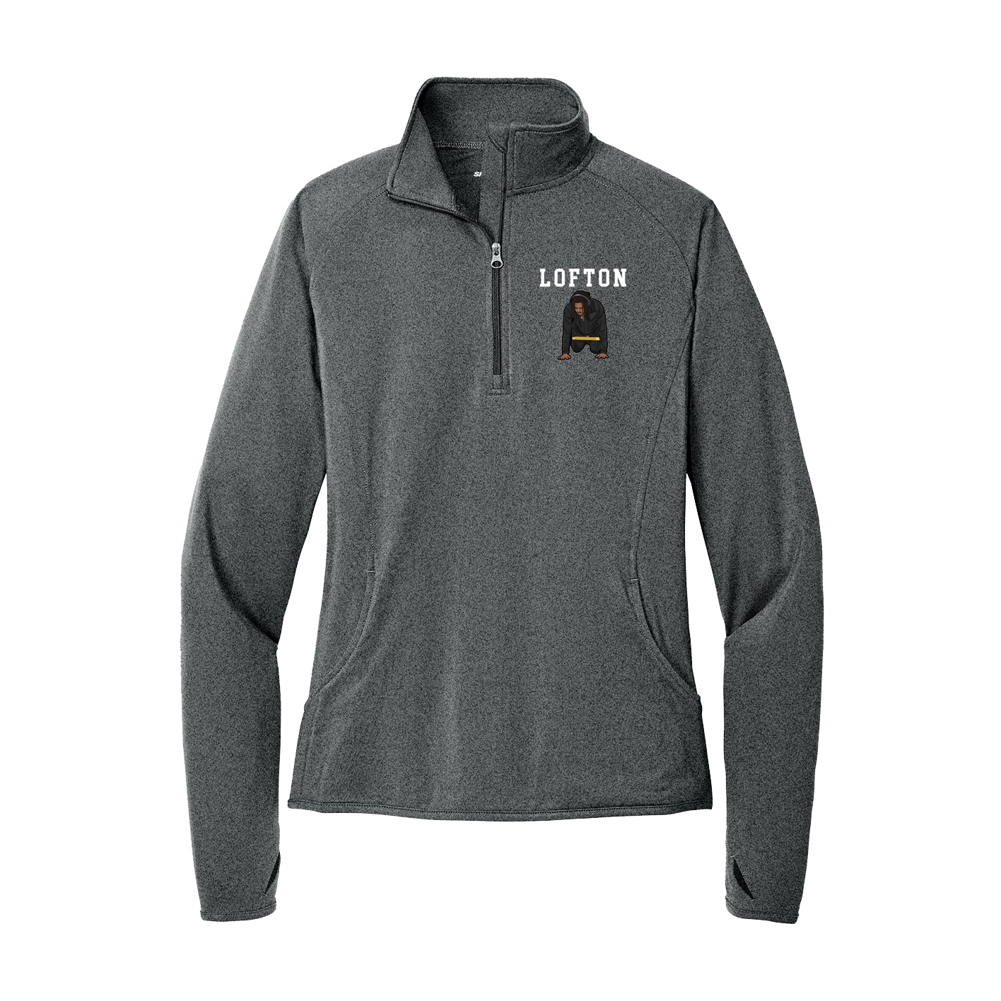 Women's Q-Zip Pullover — Shirsey in Grey