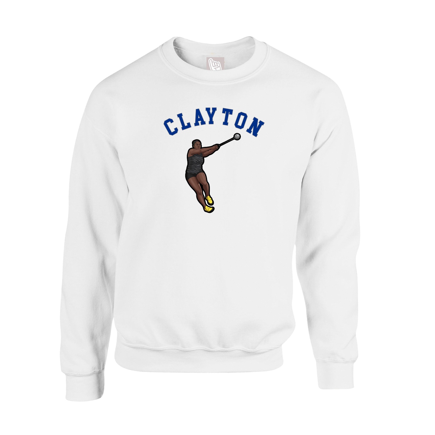 Fleece Crew — Shirsey Arch in White