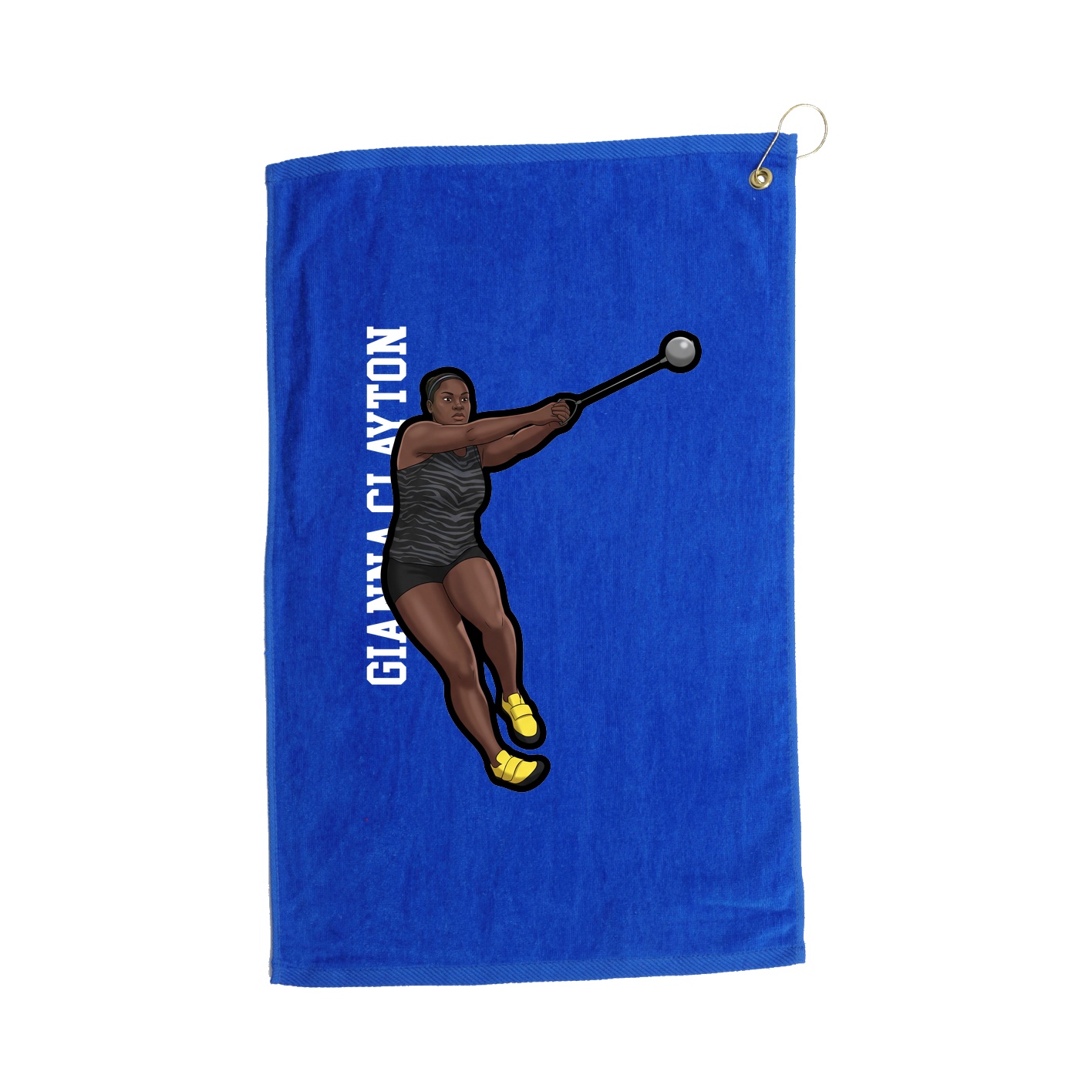 Golf Towel — Name Vertical in Royal