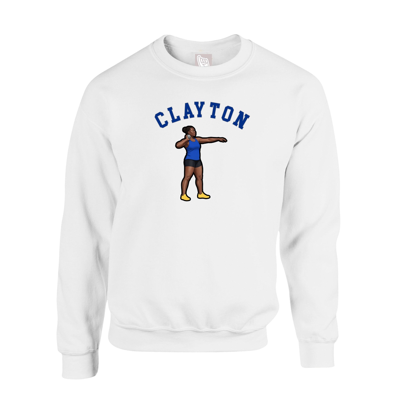 Fleece Crew — Shirsey Arch in White