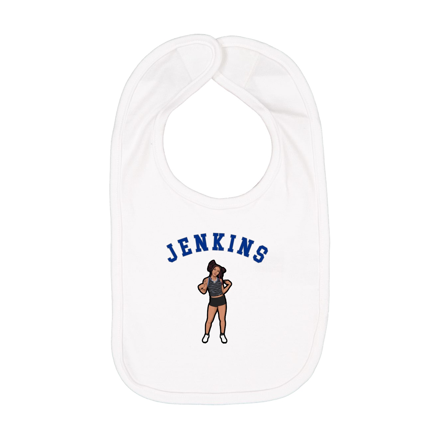 Infant Bib — Shirsey Arch in White