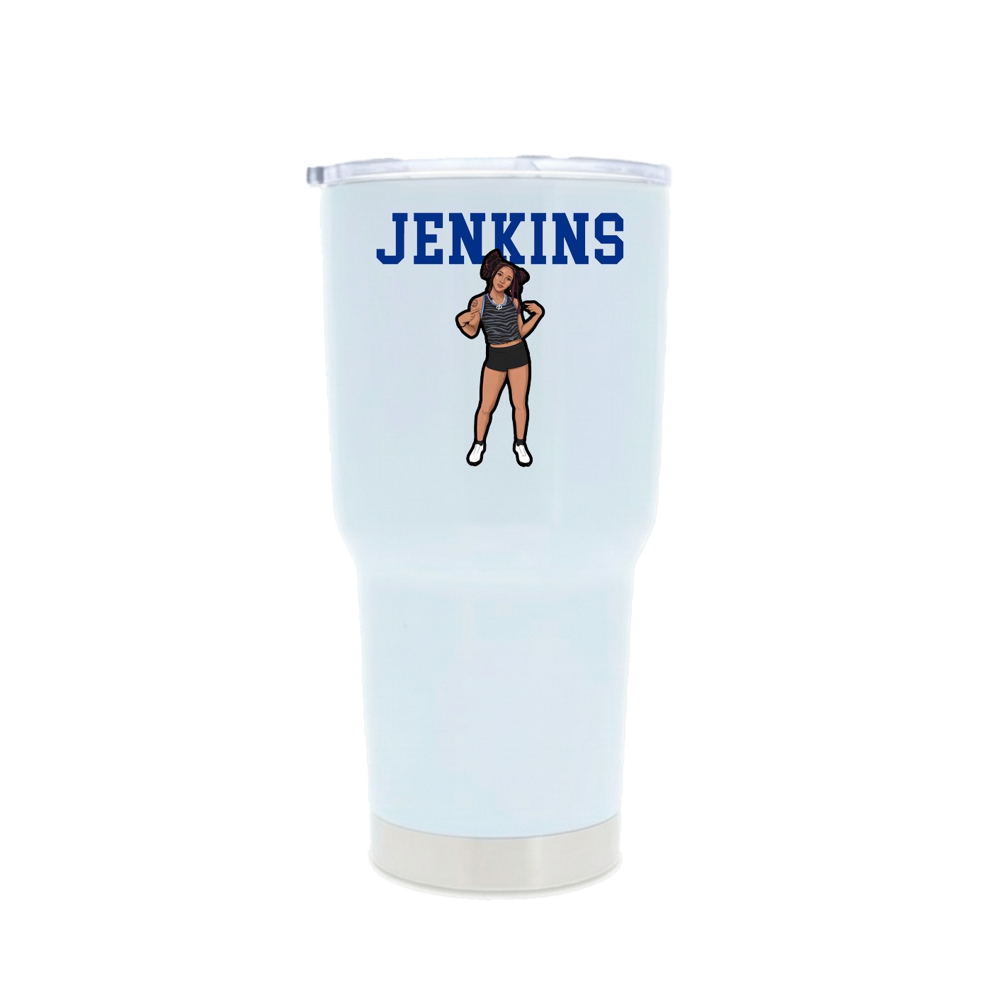 30oz Stainless Steel Tumbler — Shirsey in White