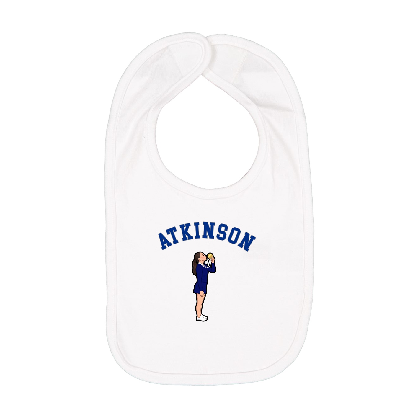 Infant Bib — Shirsey Arch in White