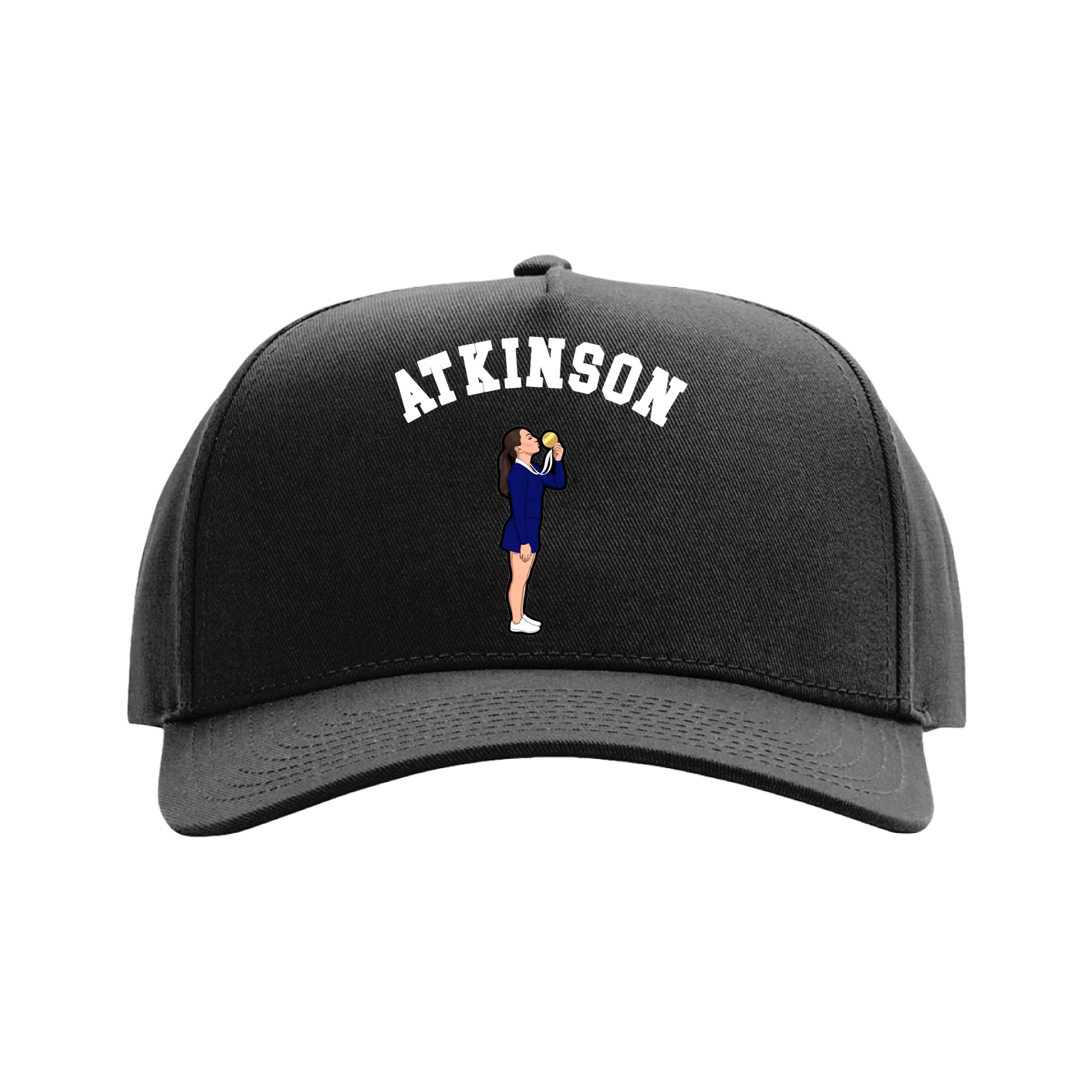 Full Fabric Five-Panel Champ Cap — Shirsey Arch in Black