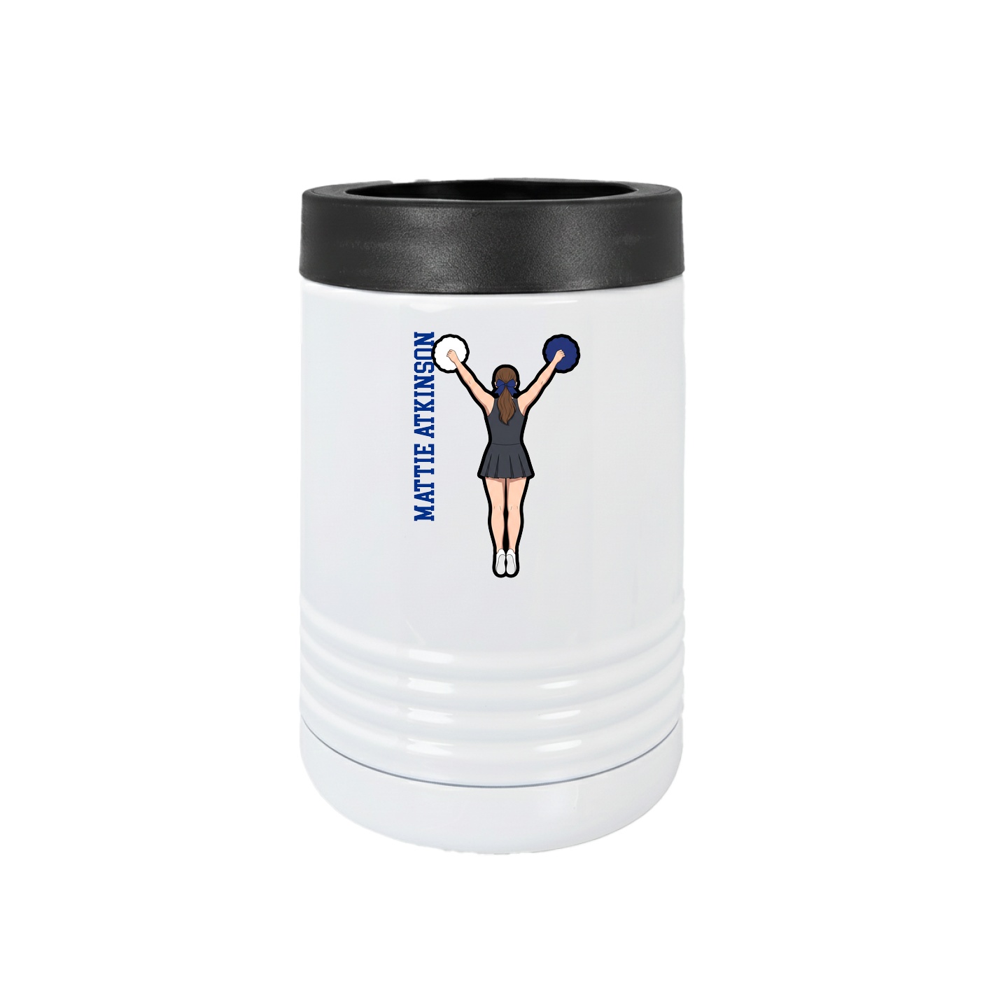 Beverage Holder — Name Vertical in White