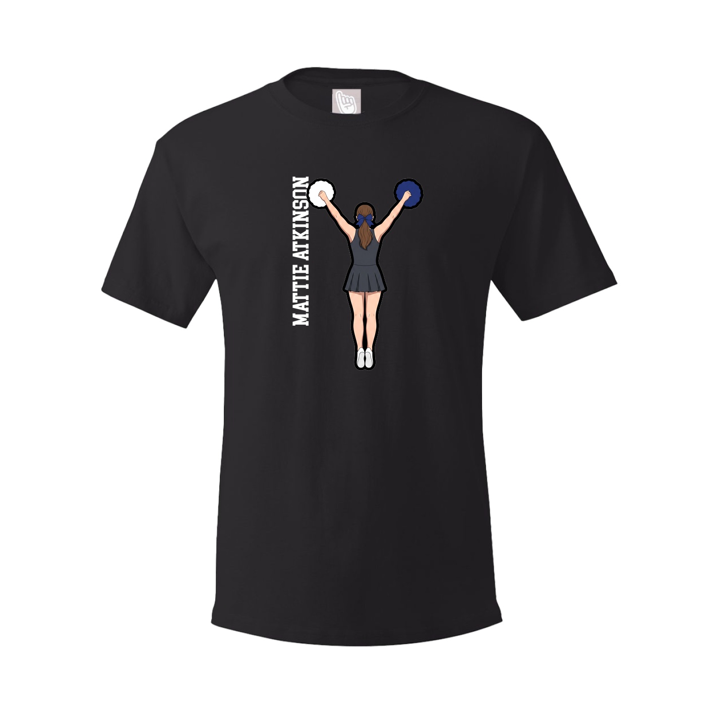 Youth Tee — Name Vertical in Black