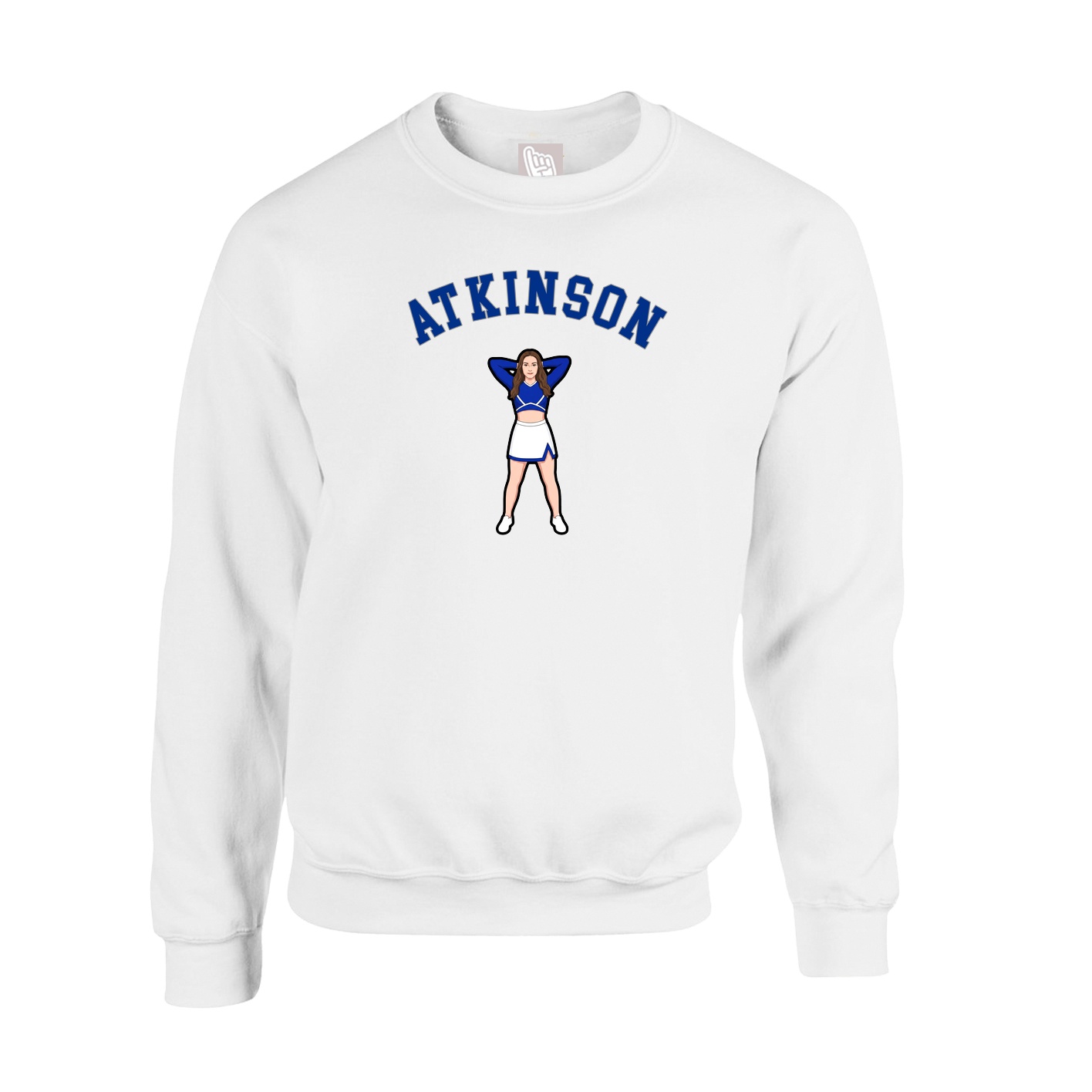 Fleece Crew — Shirsey Arch in White