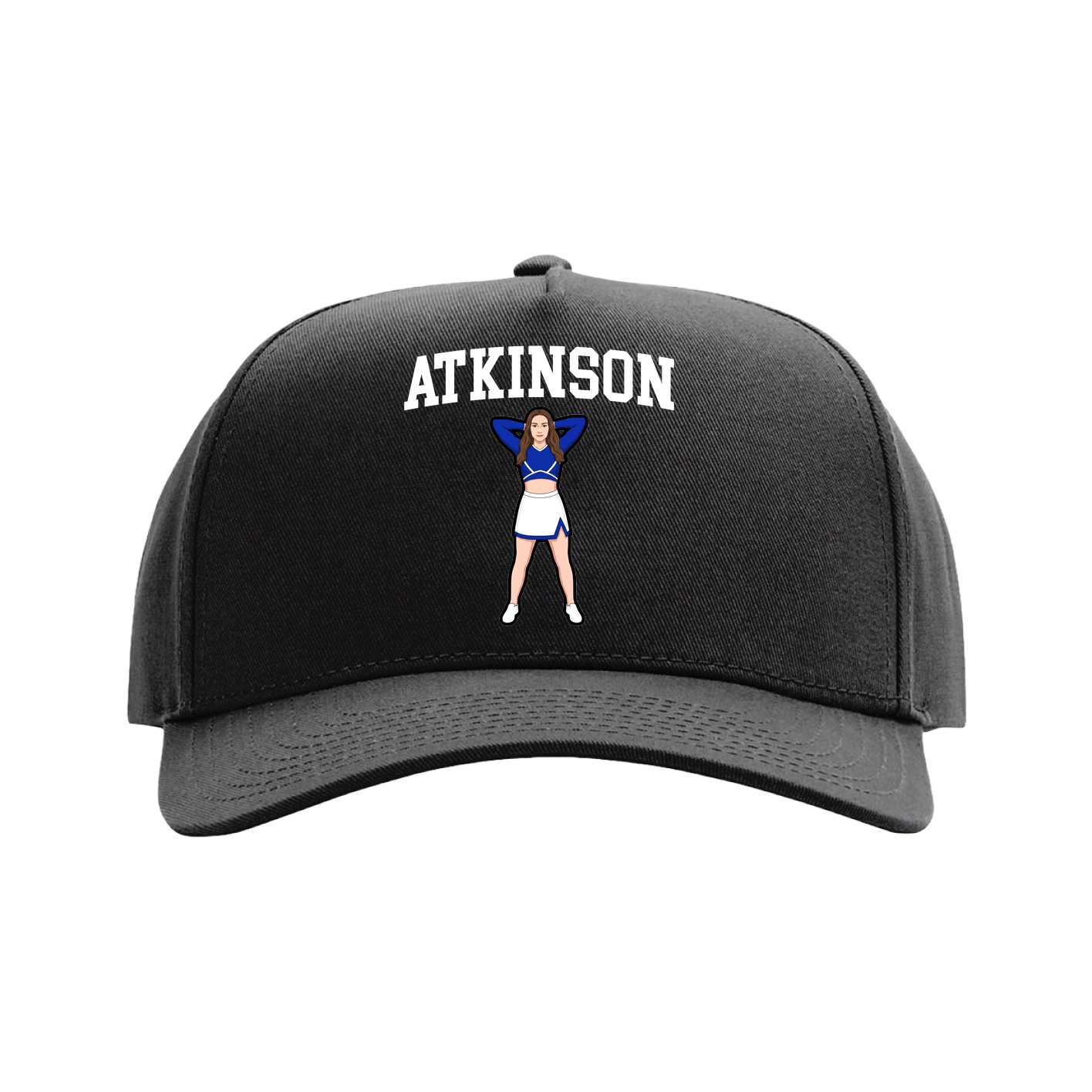 Full Fabric Five-Panel Champ Cap — Shirsey in Black
