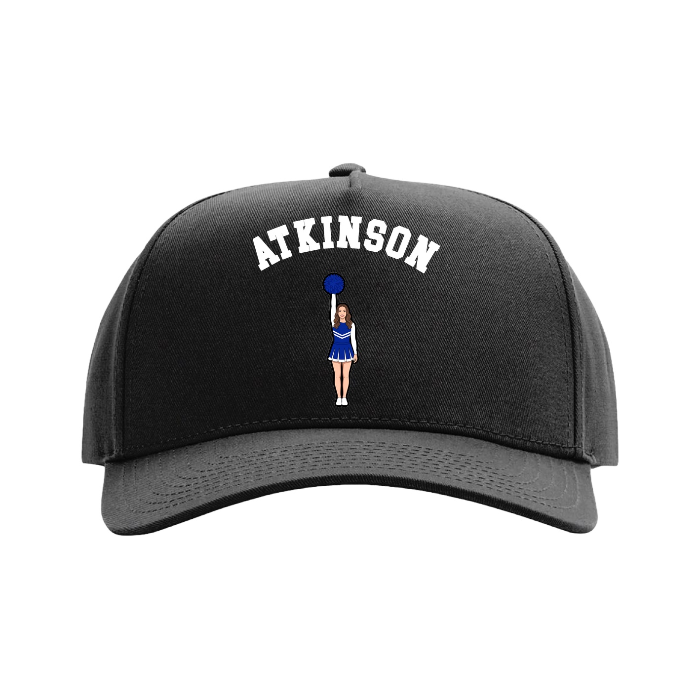 Full Fabric Five-Panel Champ Cap — Shirsey Arch in Black