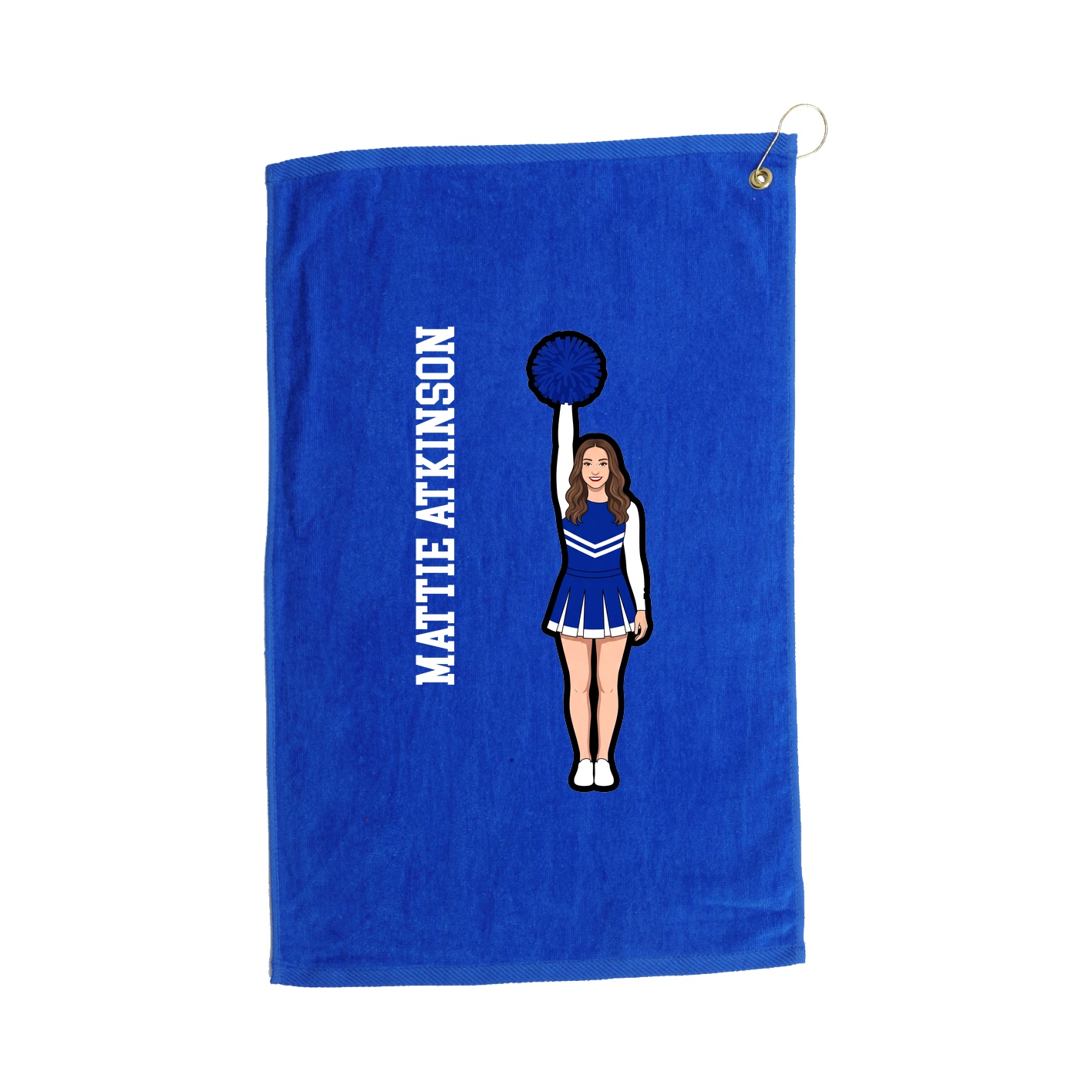 Golf Towel — Name Vertical in Royal