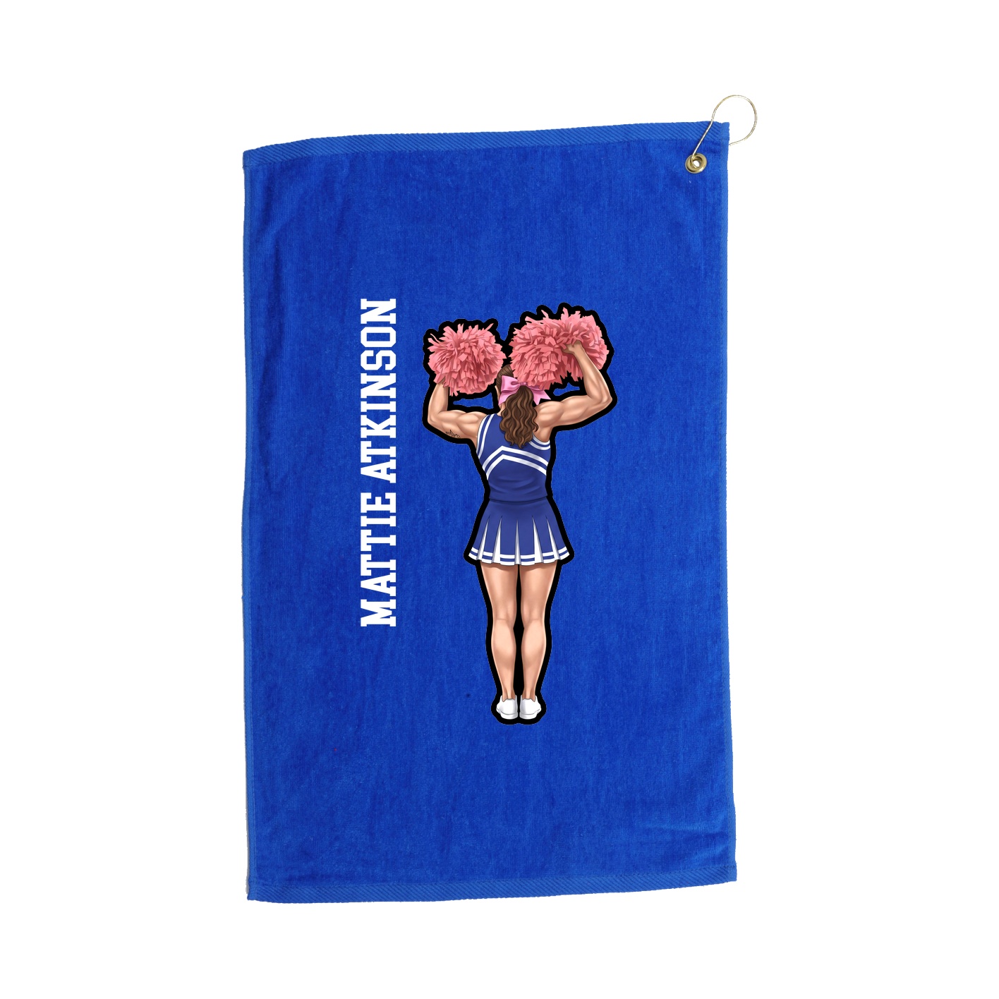 Golf Towel — Name Vertical in Royal