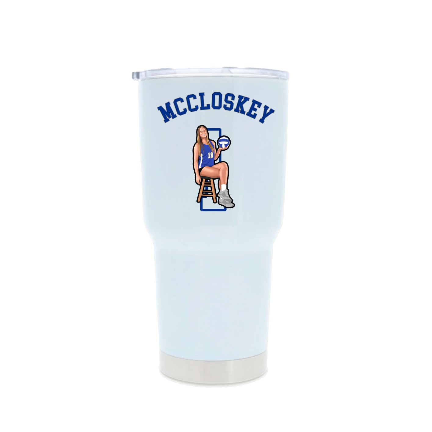 30oz Stainless Steel Tumbler — Shirsey Arch in White