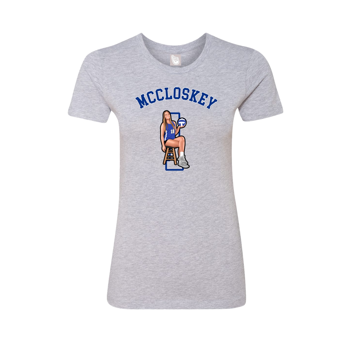 Fitted Women's Tee — Shirsey Arch in Grey