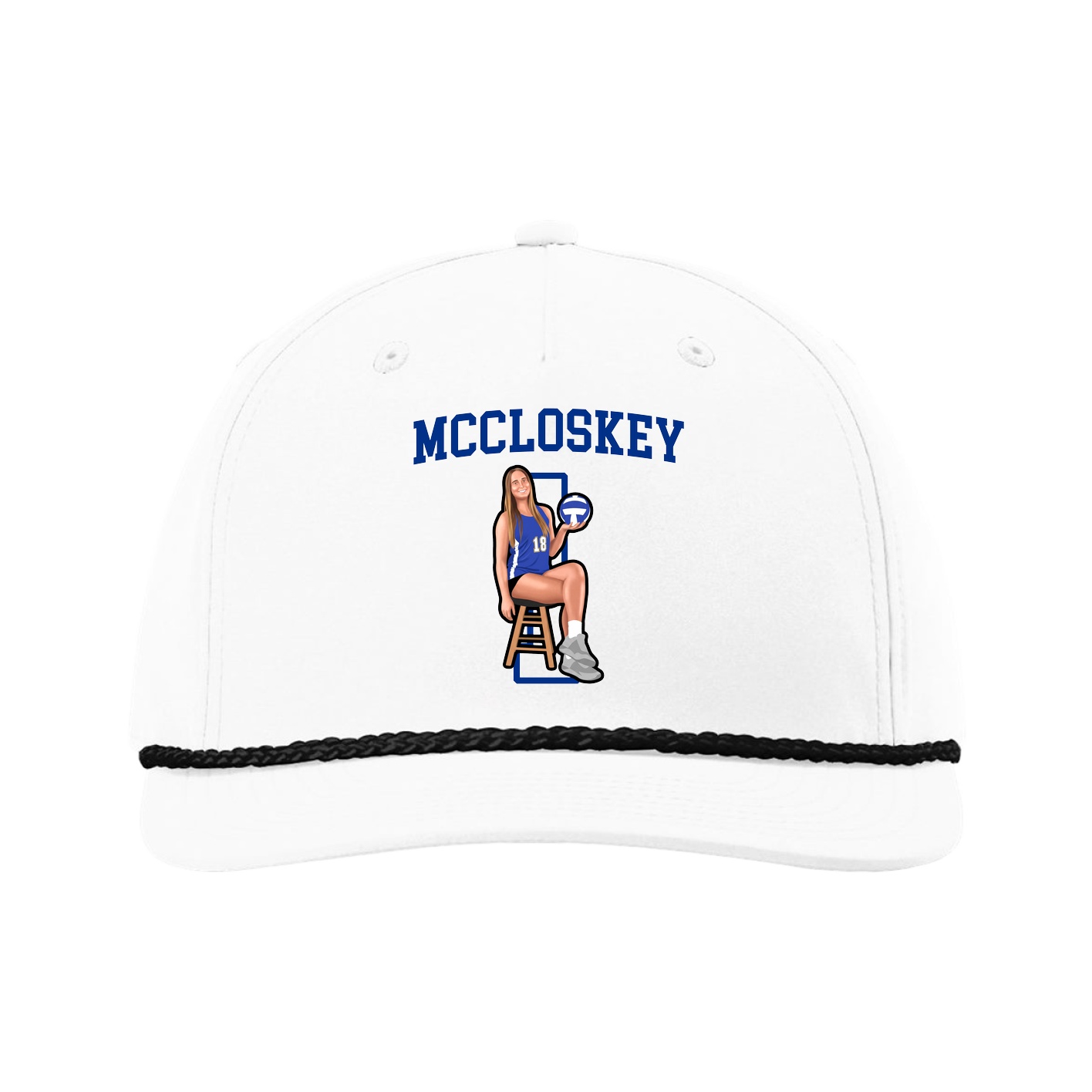 Five-Panel Classic Rope Cap — Shirsey in White