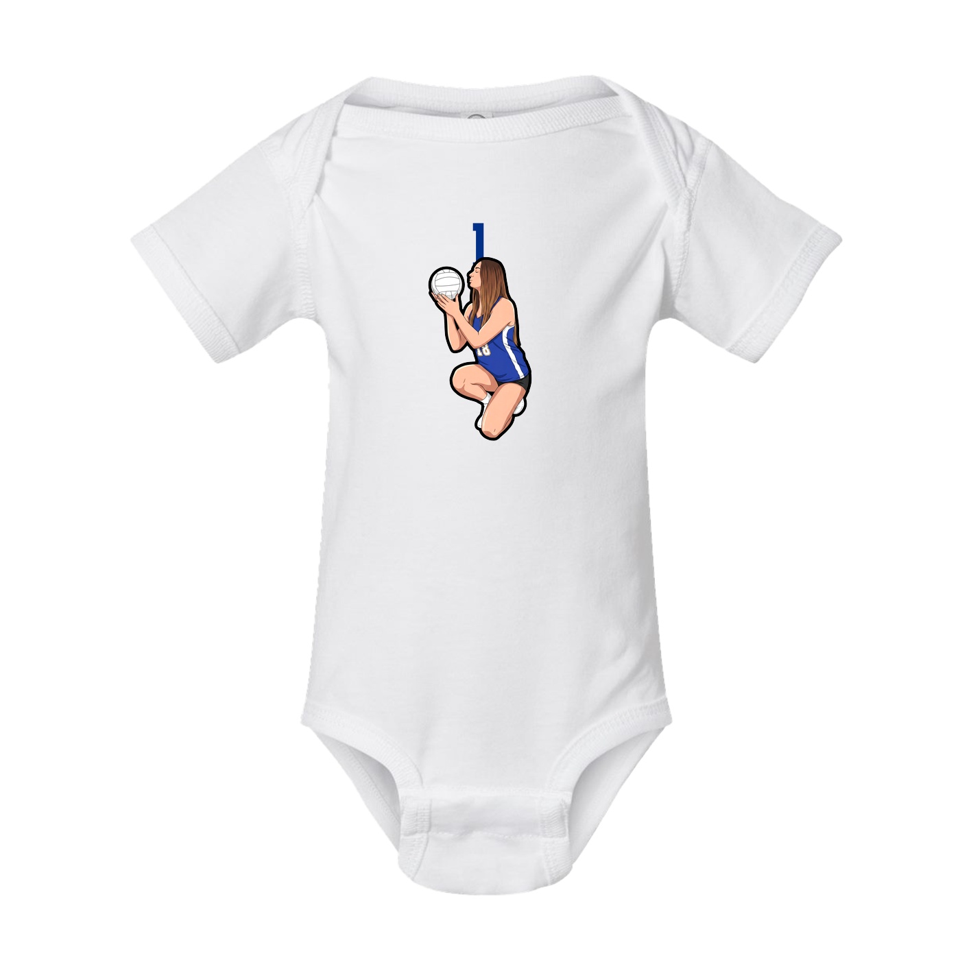Baby Onesie — Number Top in White