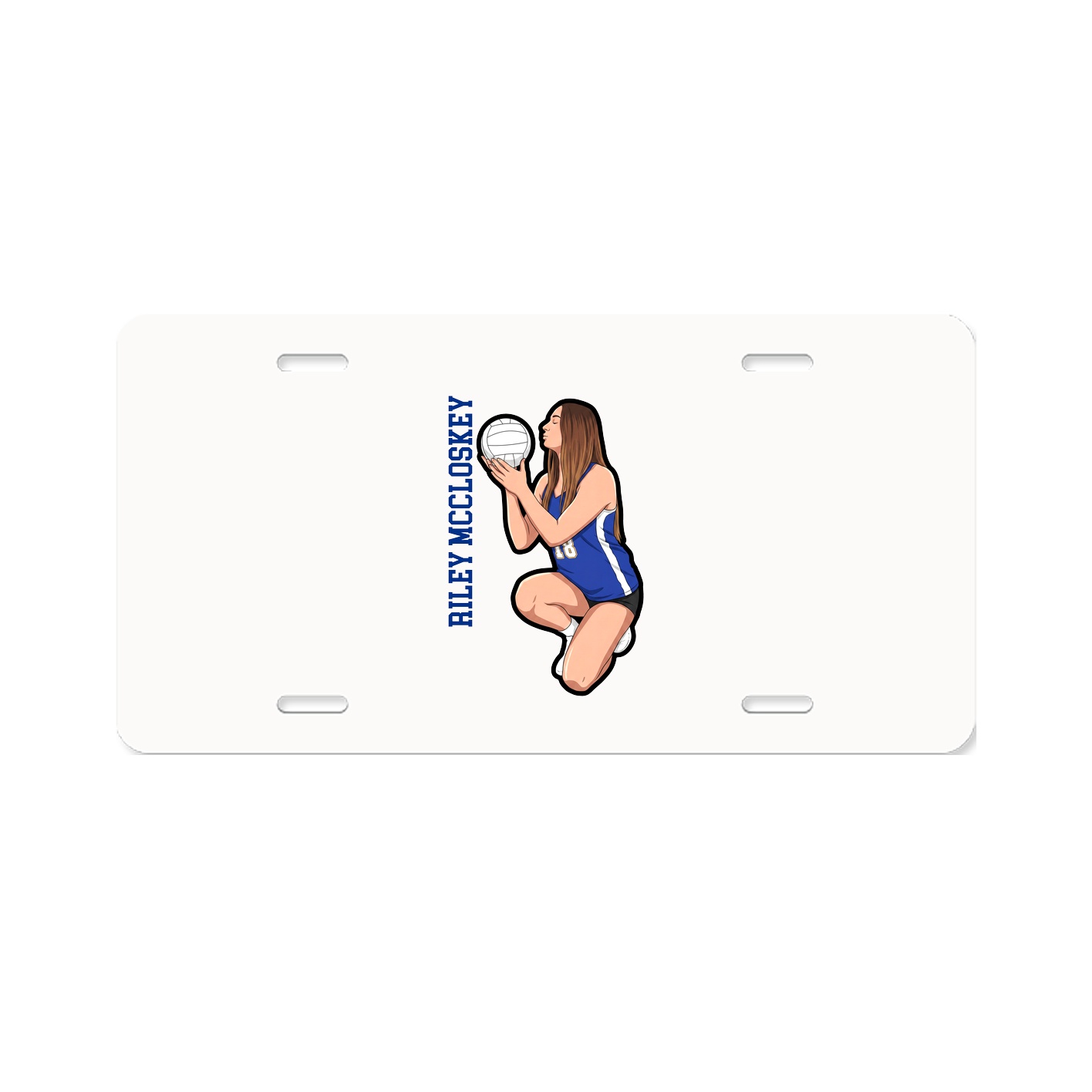 License Plate — Name Vertical in Classic