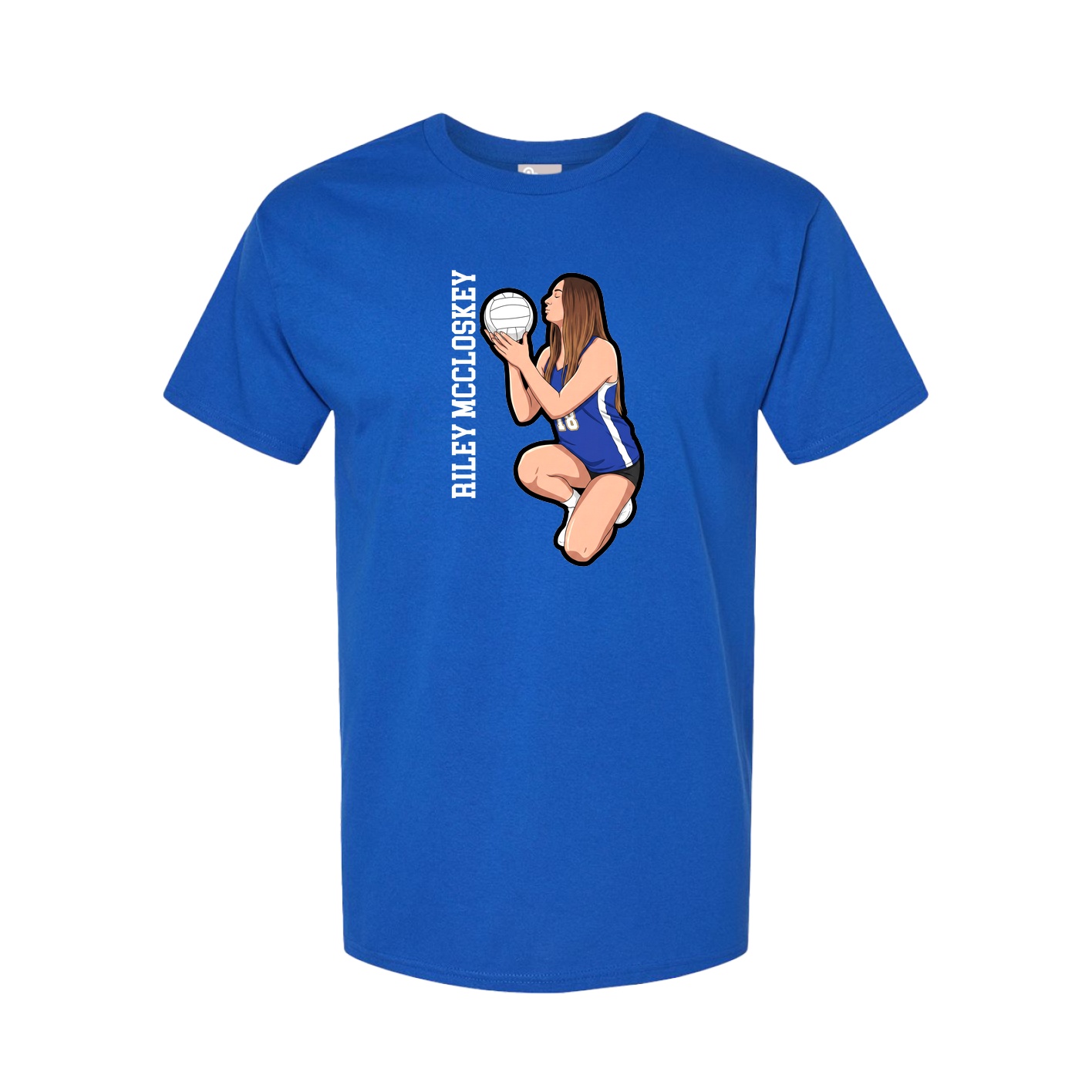 Tee — Name Vertical in Royal