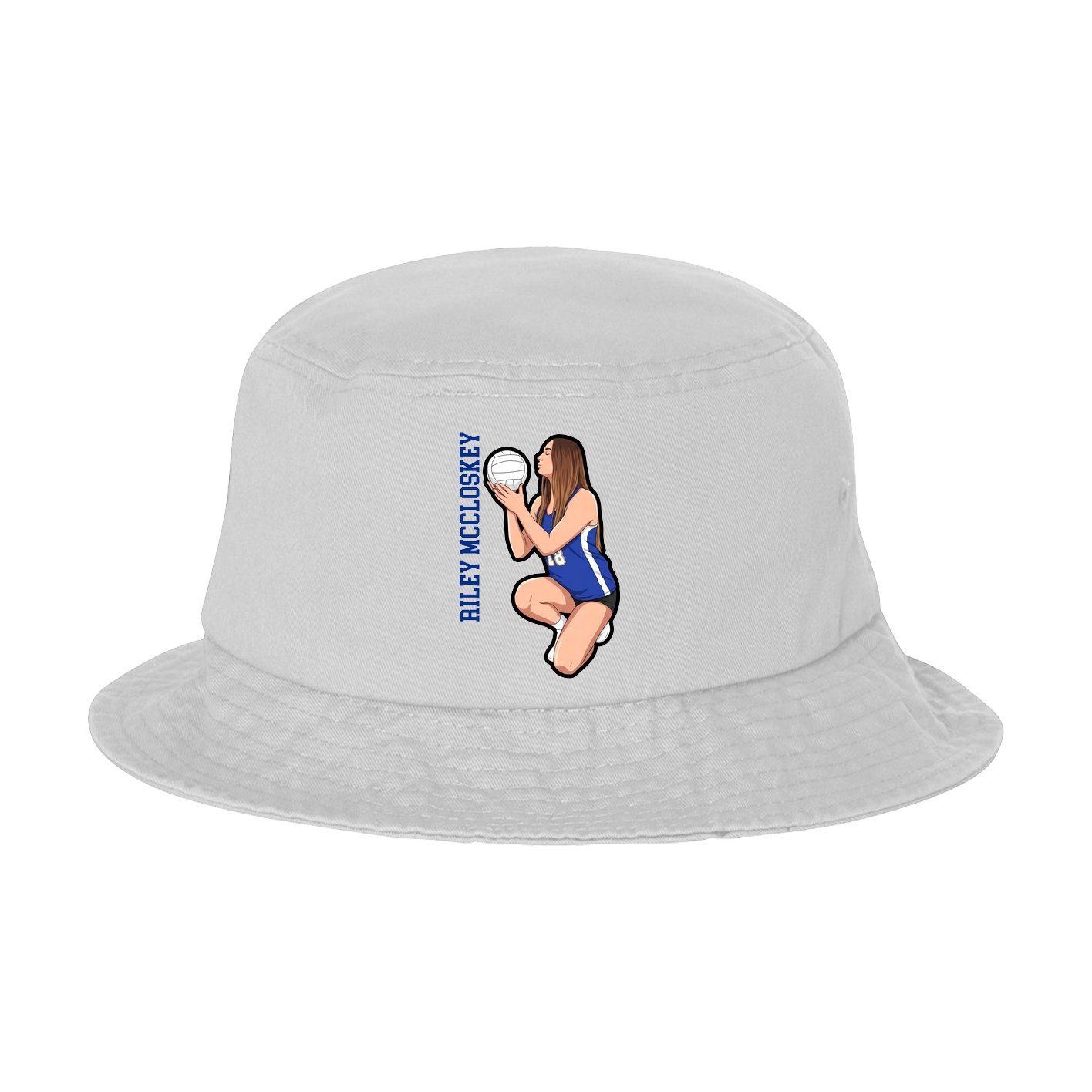 Bucket Cap — Name Vertical in White