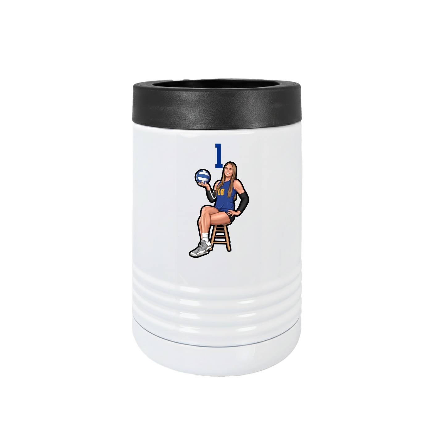Beverage Holder — Number Top in White