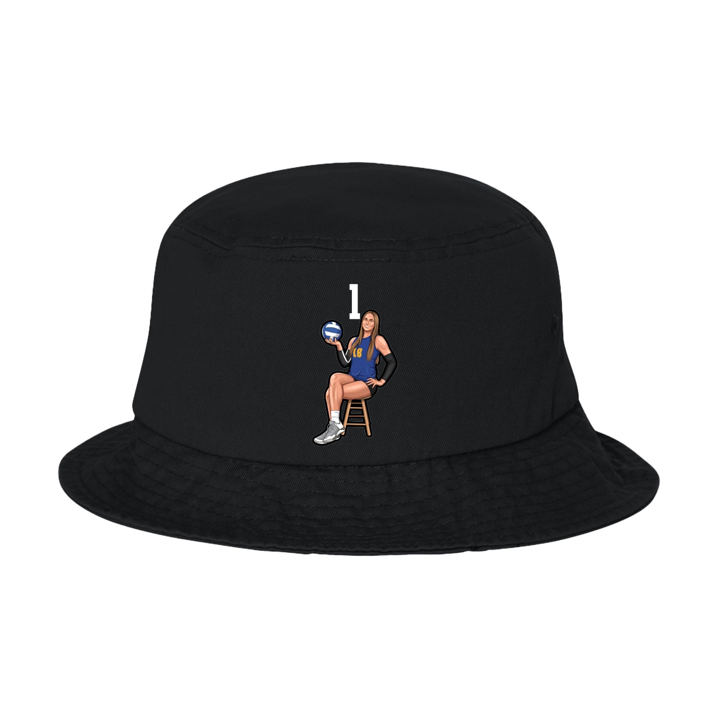 Bucket Cap — Number Top in Black