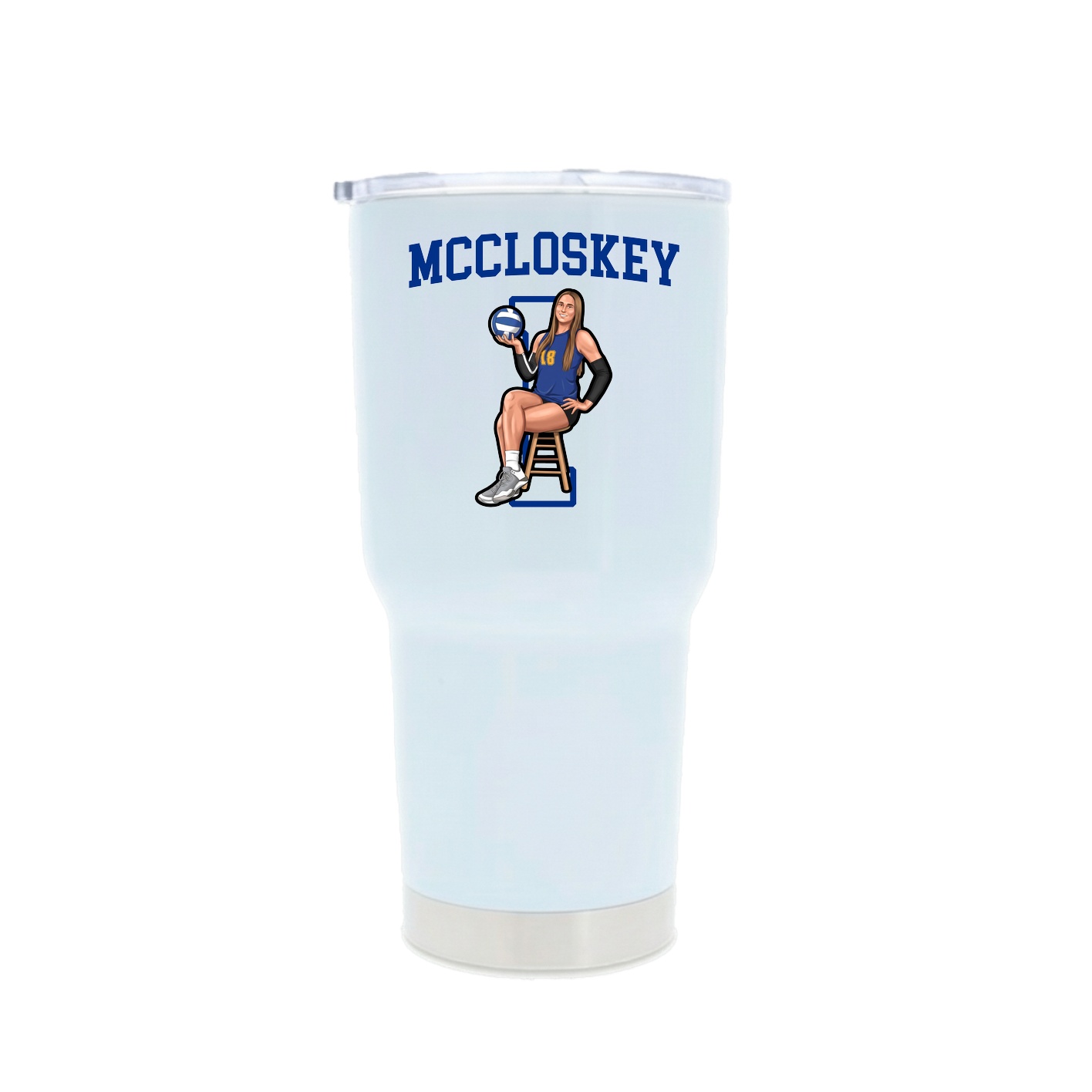 30oz Stainless Steel Tumbler — Shirsey in White