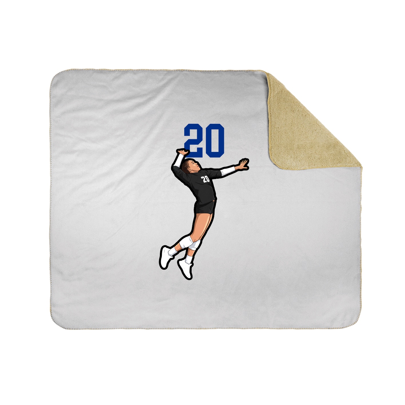 Throw Blanket — Number Top in White