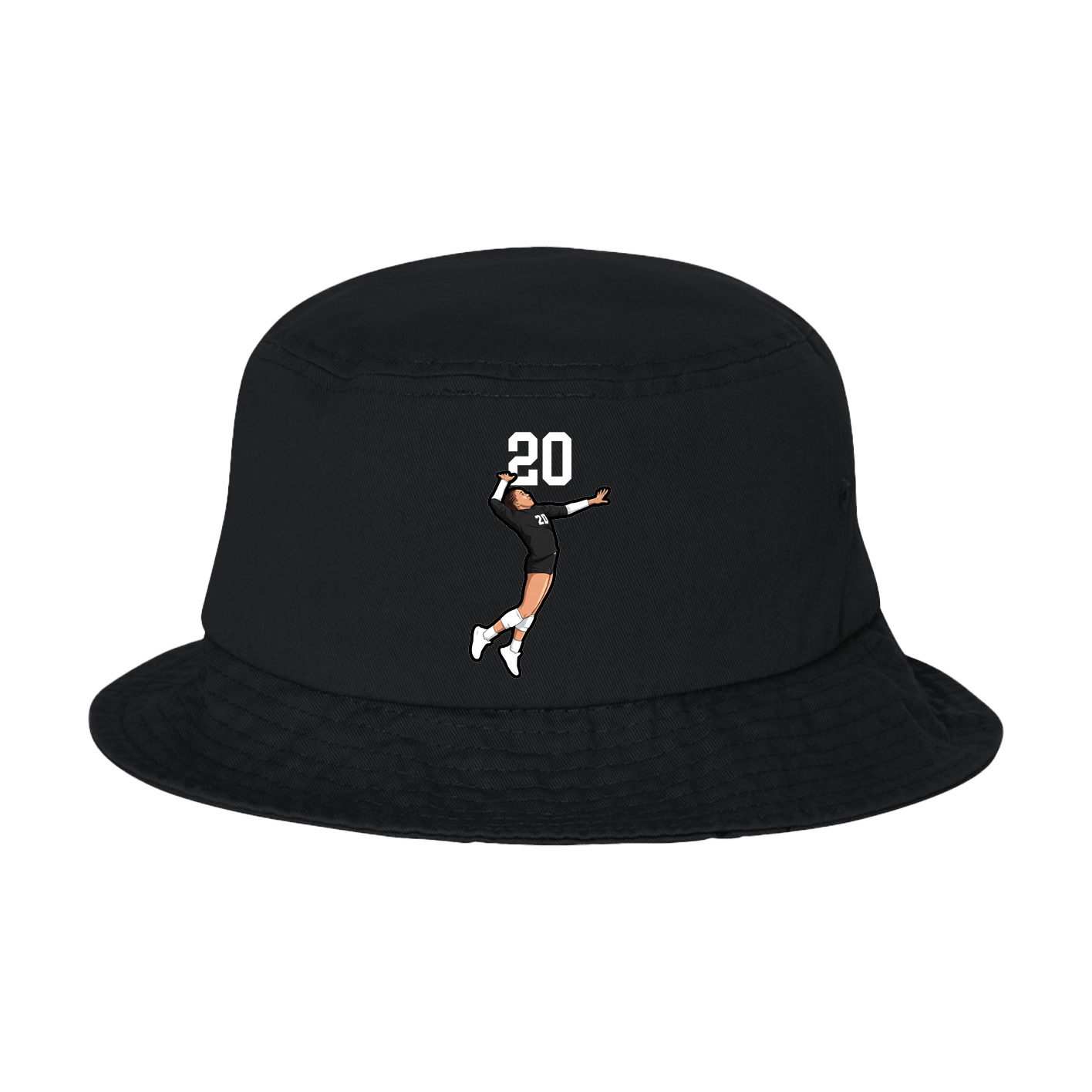 Bucket Cap — Number Top in Black