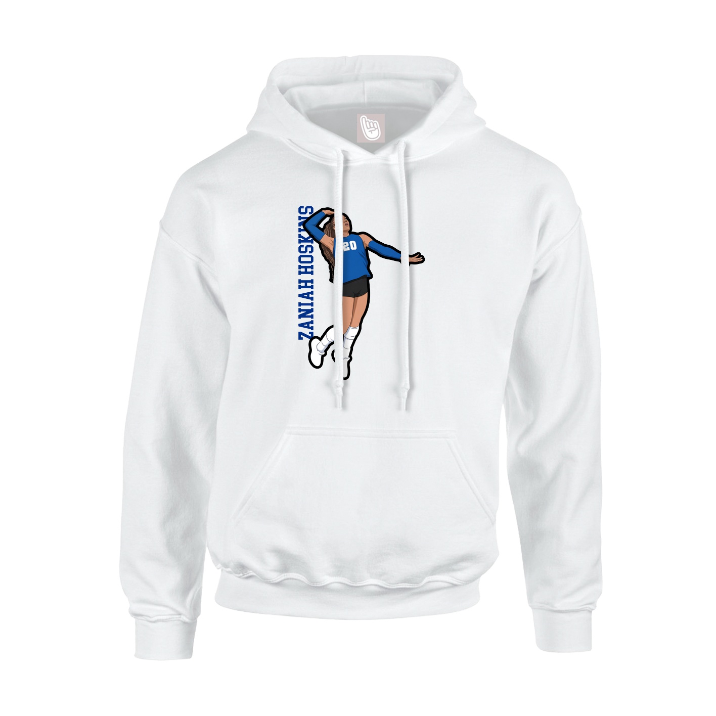 Hoodie — Name Vertical in White